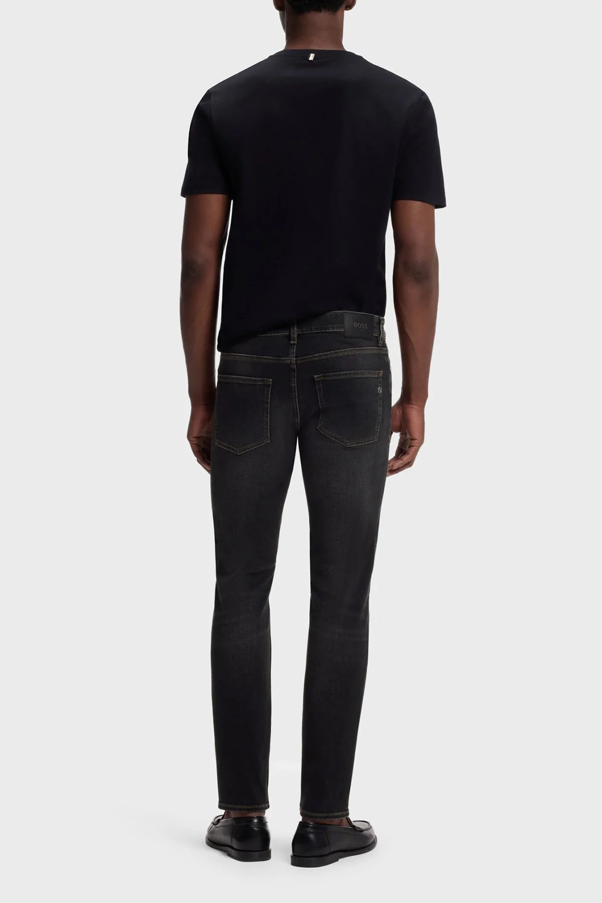 Boss Slim Fit Normal Bel Dar Paça Jeans Erkek Kot Pantolon 50564384 009 Siyah - 3