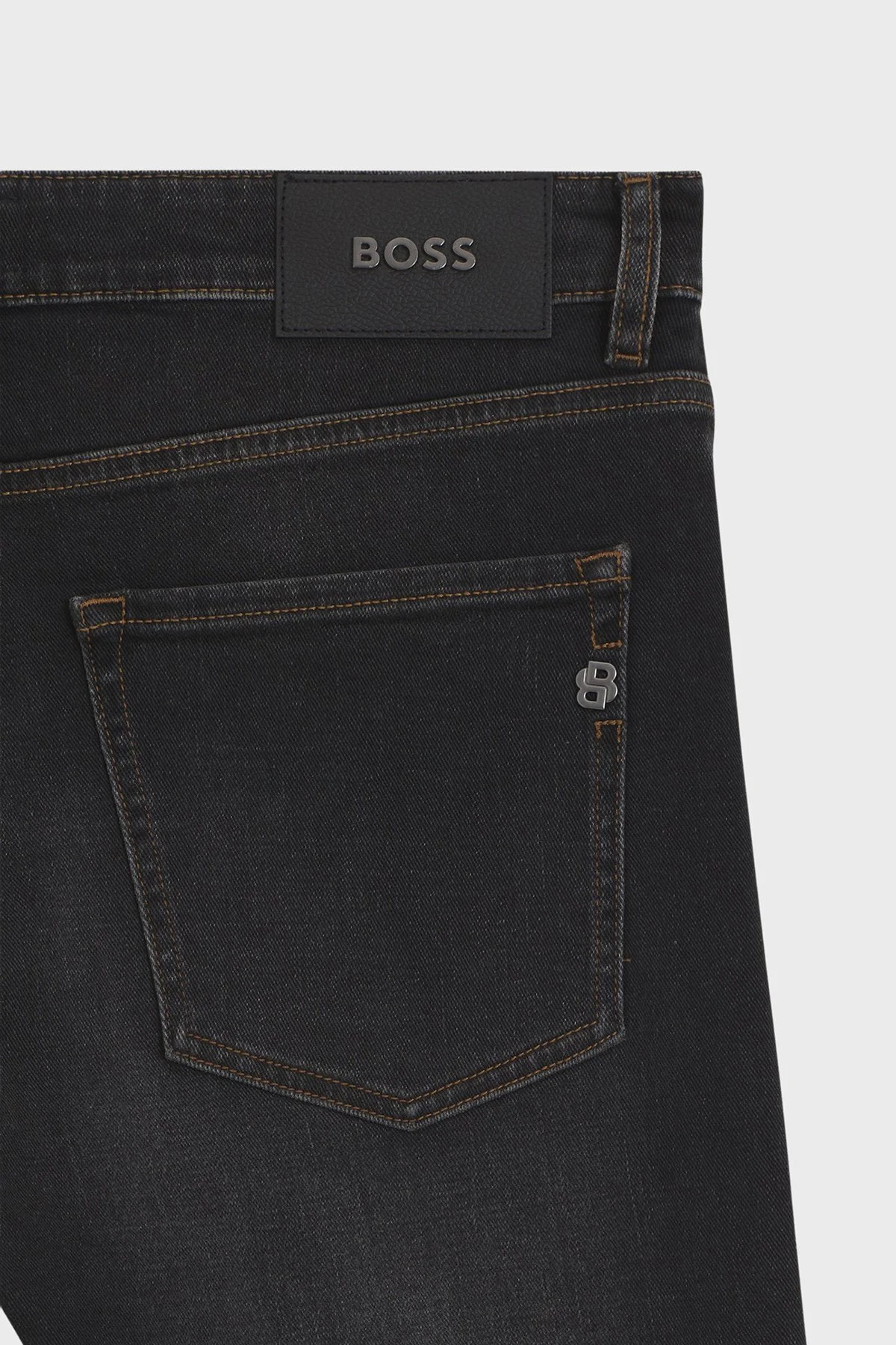 Boss Slim Fit Normal Bel Dar Paça Jeans Erkek Kot Pantolon 50564384 009 Siyah - 6