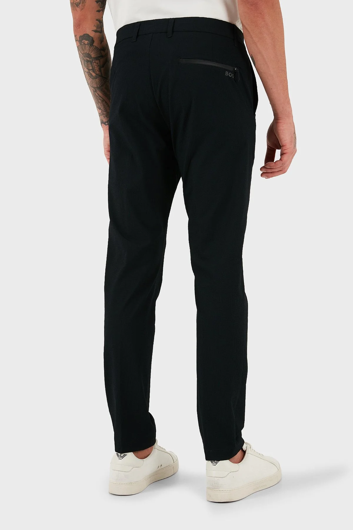 Boss Slim Fit Normal Bel Dar Paça Jogger Erkek Pantolon 50541372 001 SİYAH - 3