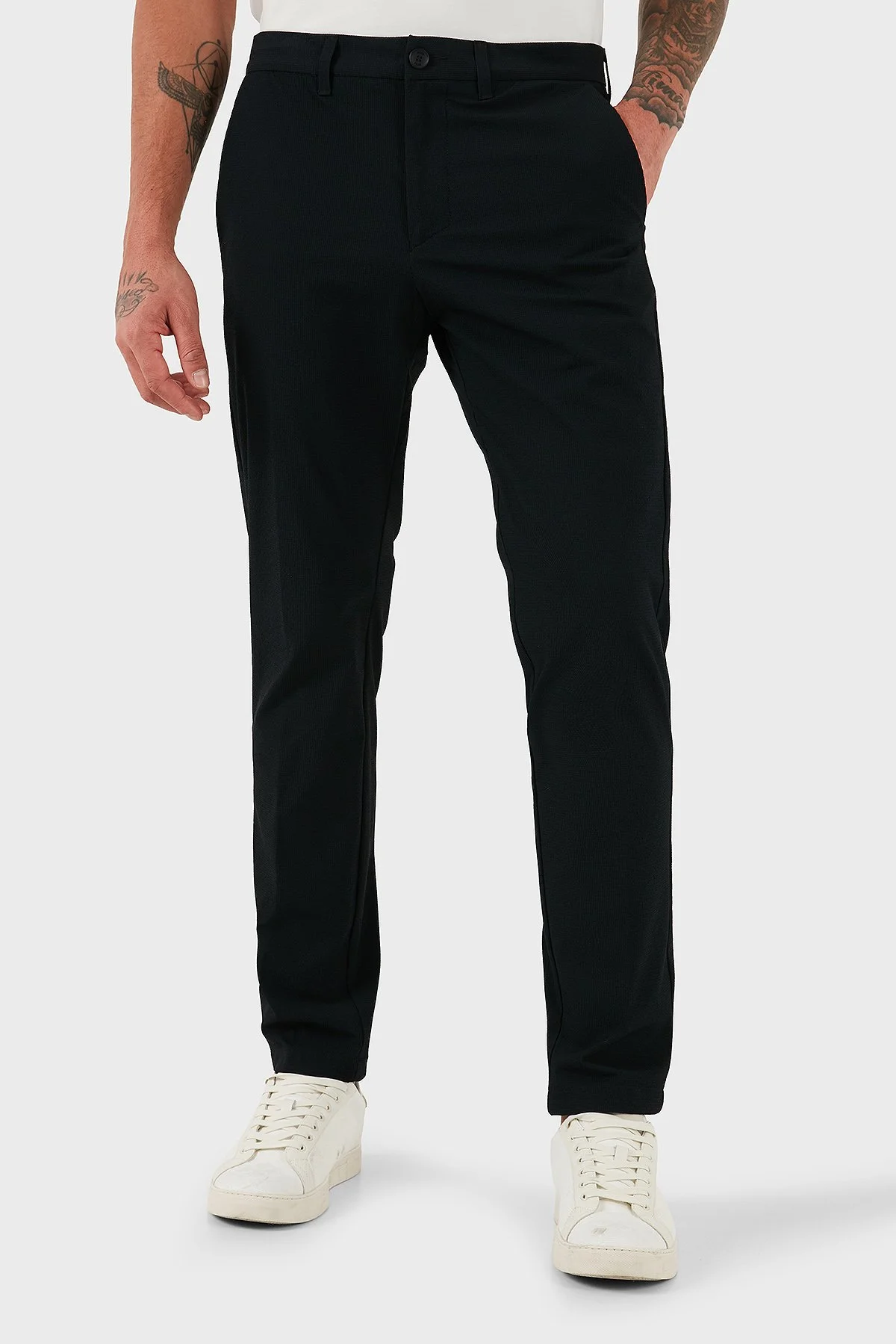 Boss Slim Fit Normal Bel Dar Paça Jogger Erkek Pantolon 50541372 001 SİYAH - 4
