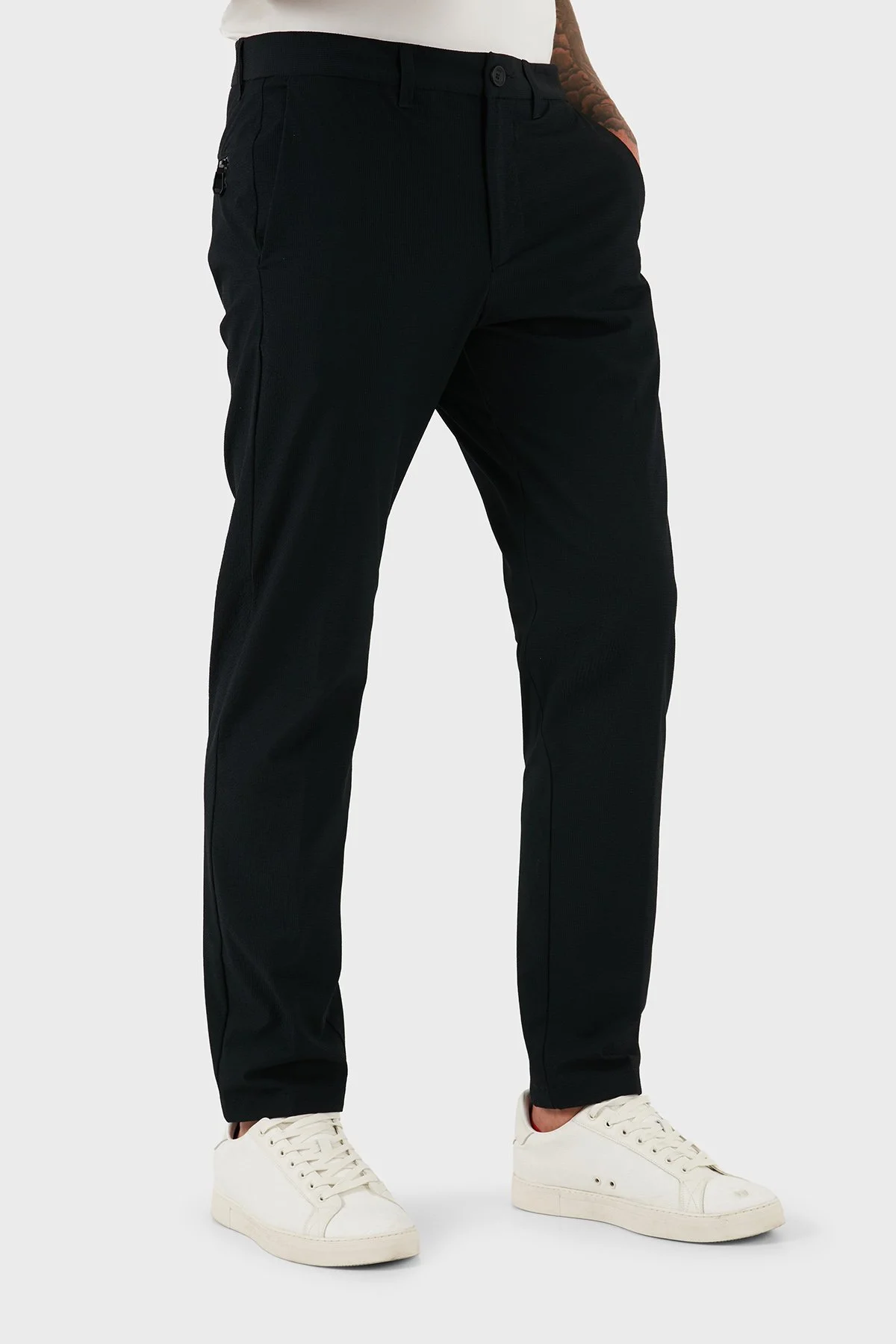 Boss Slim Fit Normal Bel Dar Paça Jogger Erkek Pantolon 50541372 001 SİYAH - 5