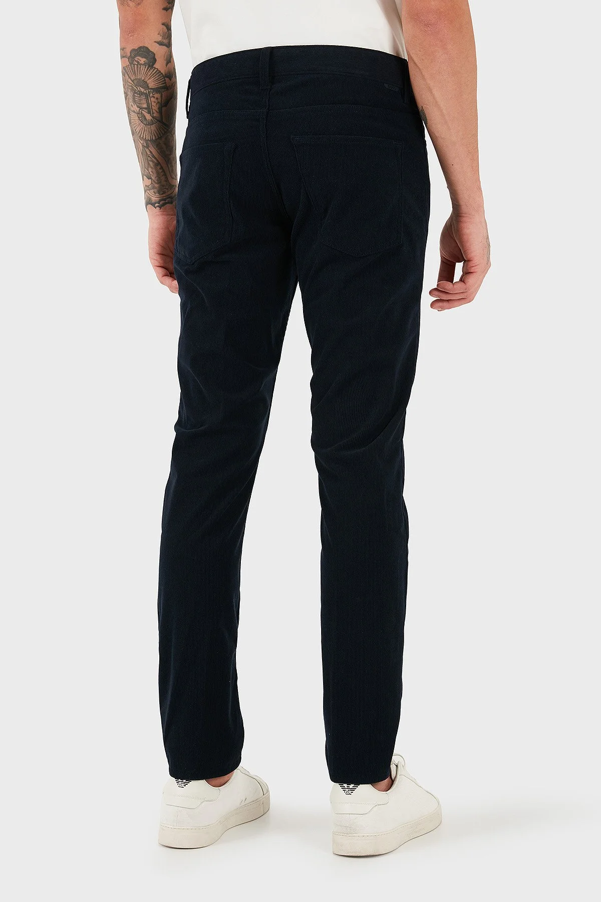 Boss Slim Fit Normal Bel Dar Paça Kadife Erkek Pantolon 50549468 404 LACİVERT - 3