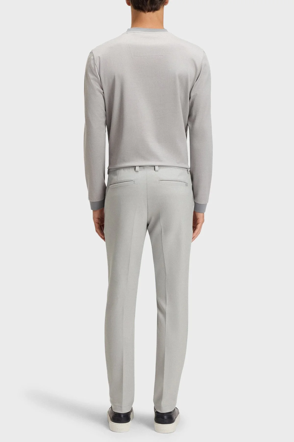 Boss Slim Fit Normal Bel Daralan Paça Kumaş Erkek Pantolon 50549473 047 AÇIK GRİ - 3