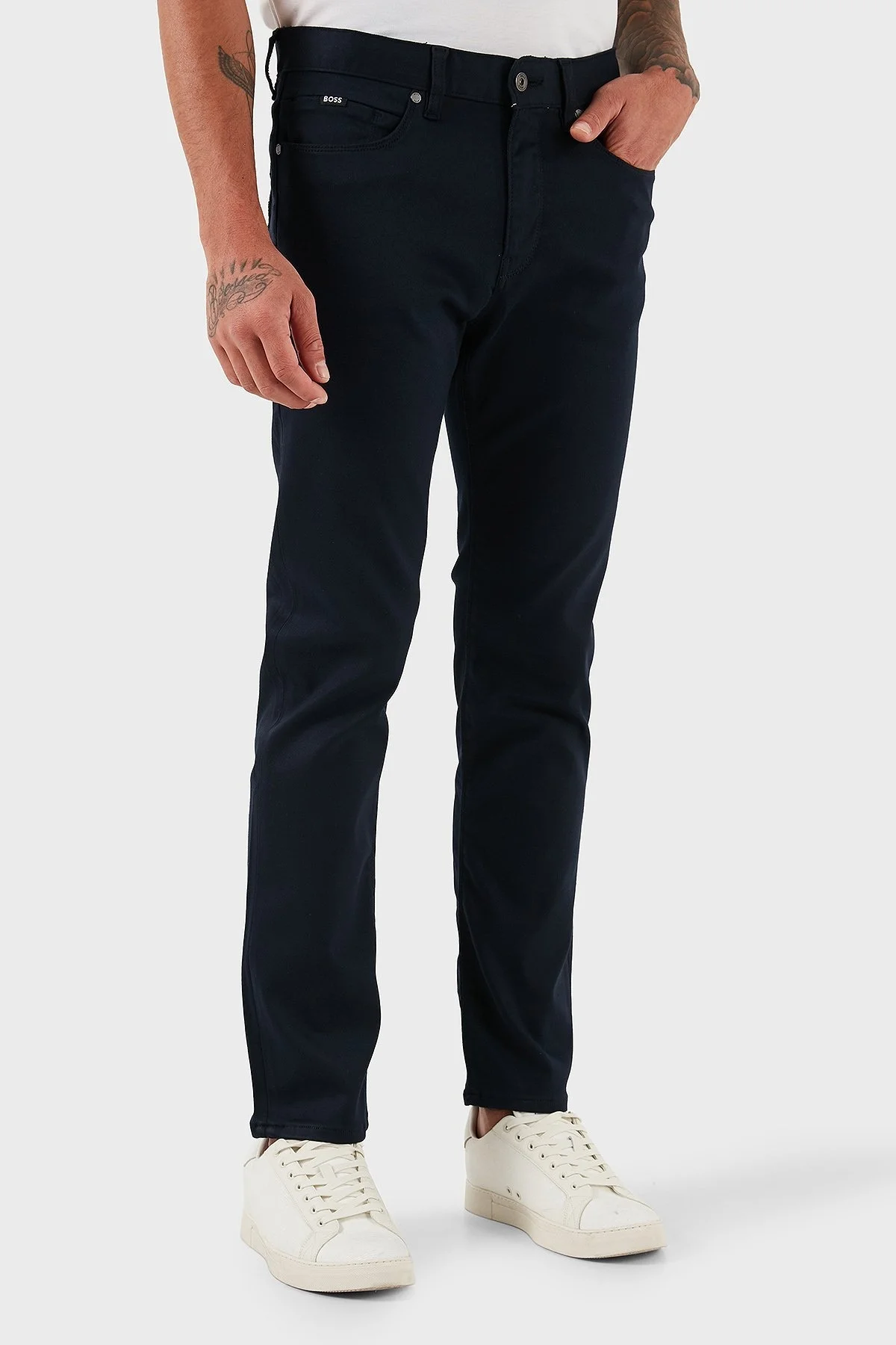 Boss Slim Fit Normal Bel Düz Paça Jeans Erkek Kot Pantolon 50550942 404 LACİVERT - 4