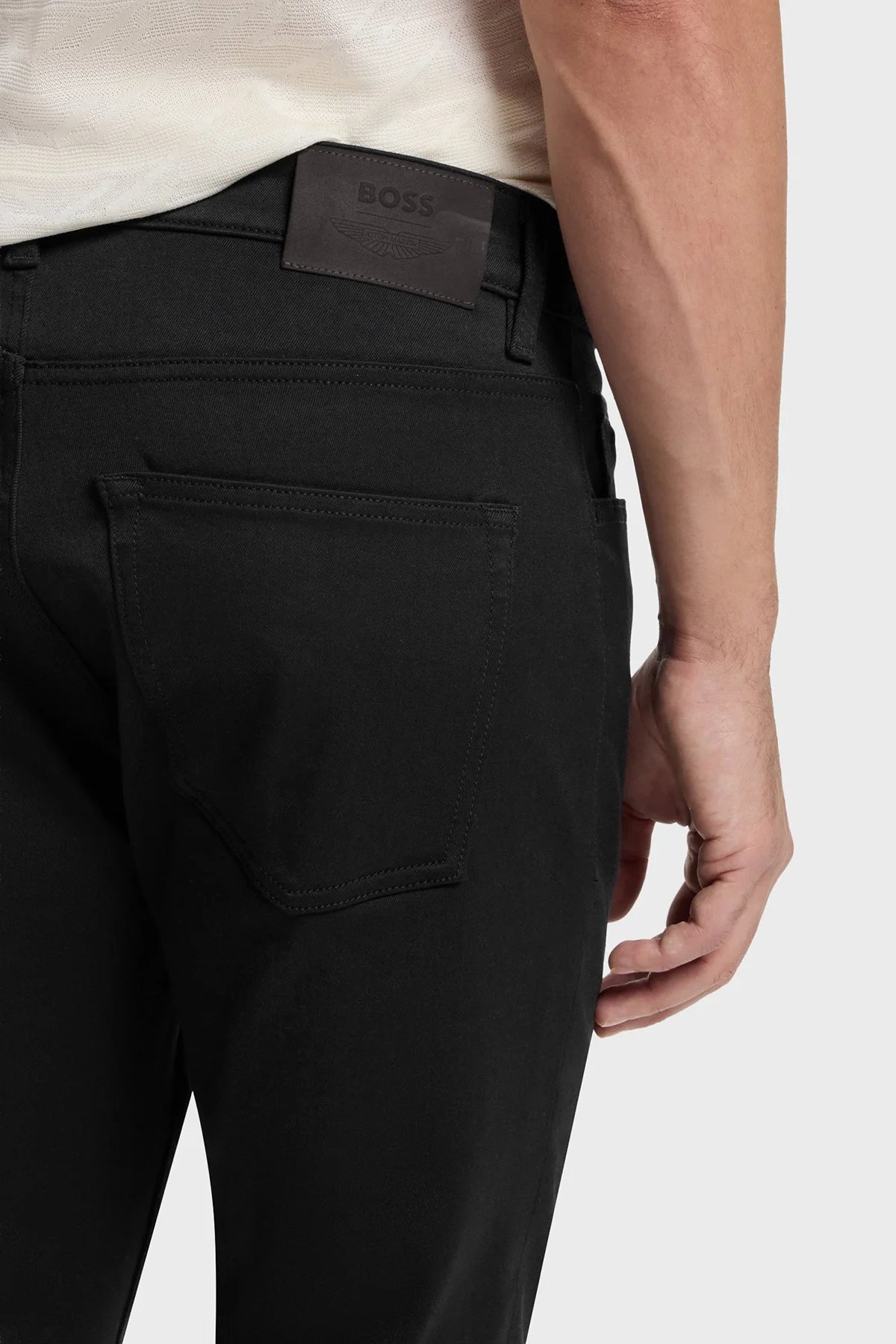Boss Slim Fit Normal Bel Düz Paça Jeans Erkek Kot Pantolon 50556583 001 Siyah - 3