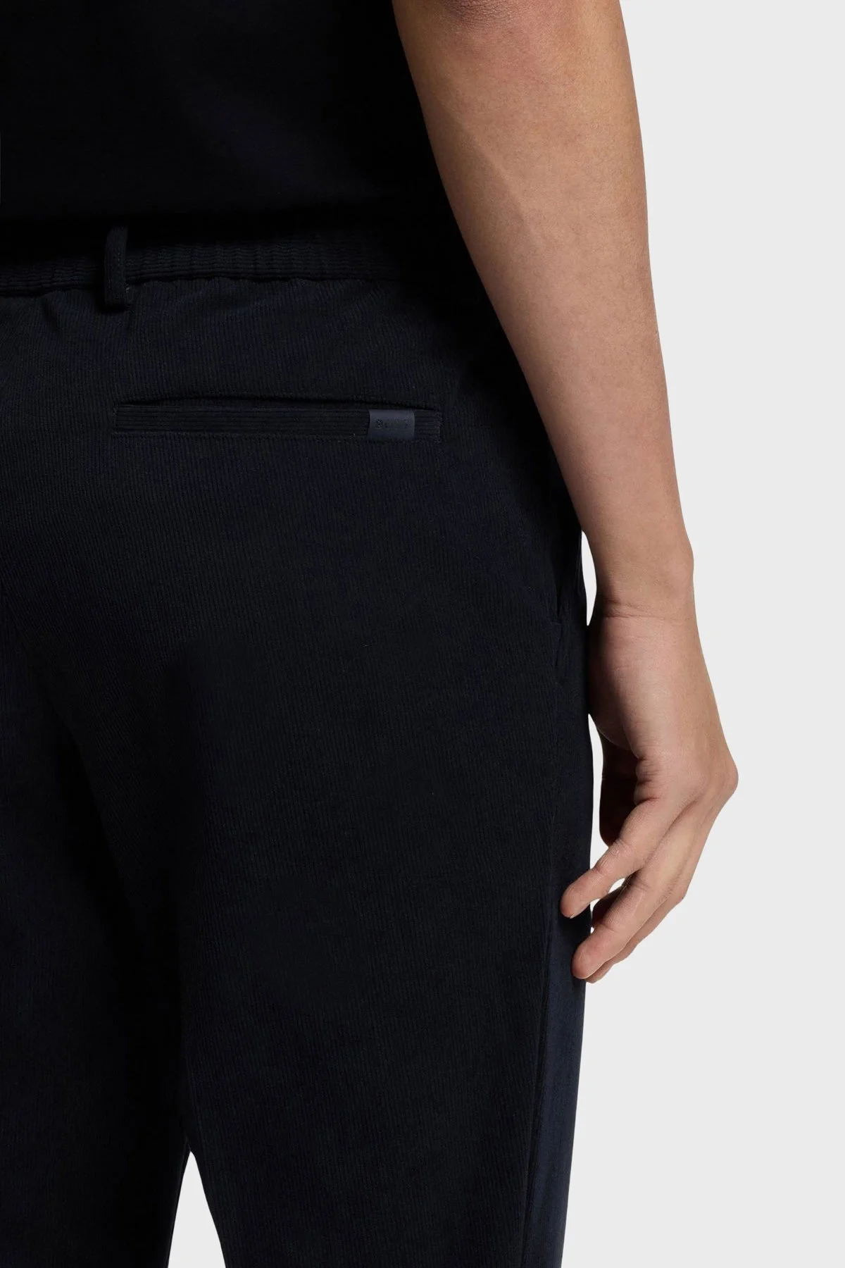Boss Slim Fit Normal Bel Düz Paça Kadife Erkek Pantolon 50551683 404 LACİVERT - 5