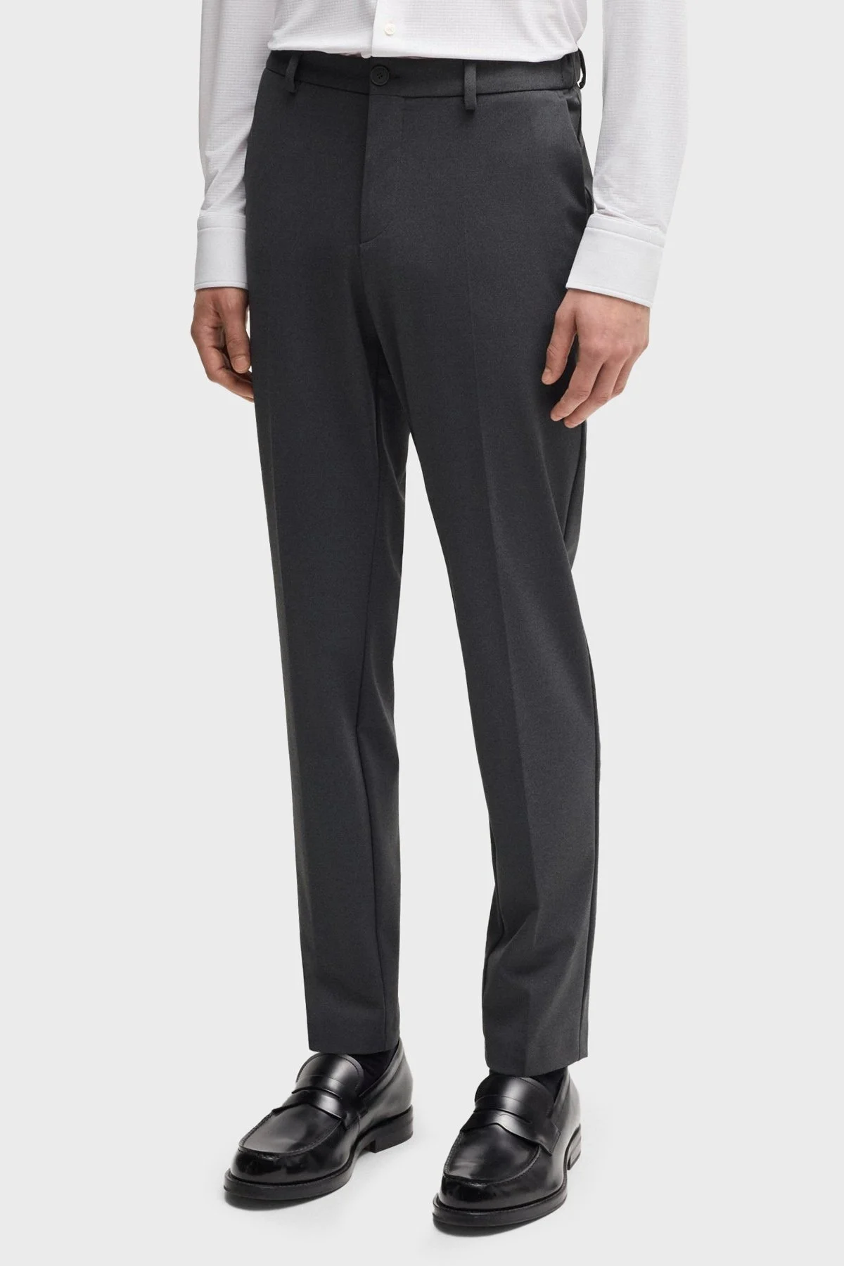 Boss Slim Fit Normal Bel Düz Paça Klasik Erkek Pantolon 50535048 041 GRİ - 1