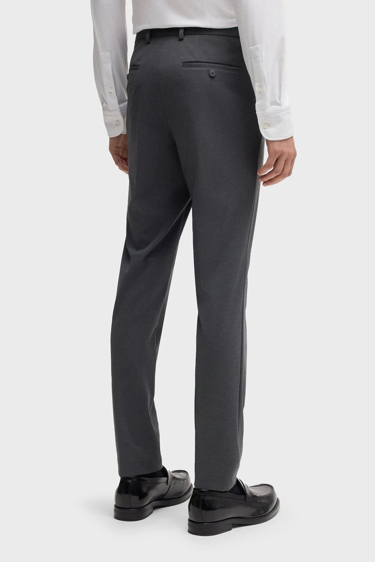 Boss Slim Fit Normal Bel Düz Paça Klasik Erkek Pantolon 50535048 041 GRİ - 2