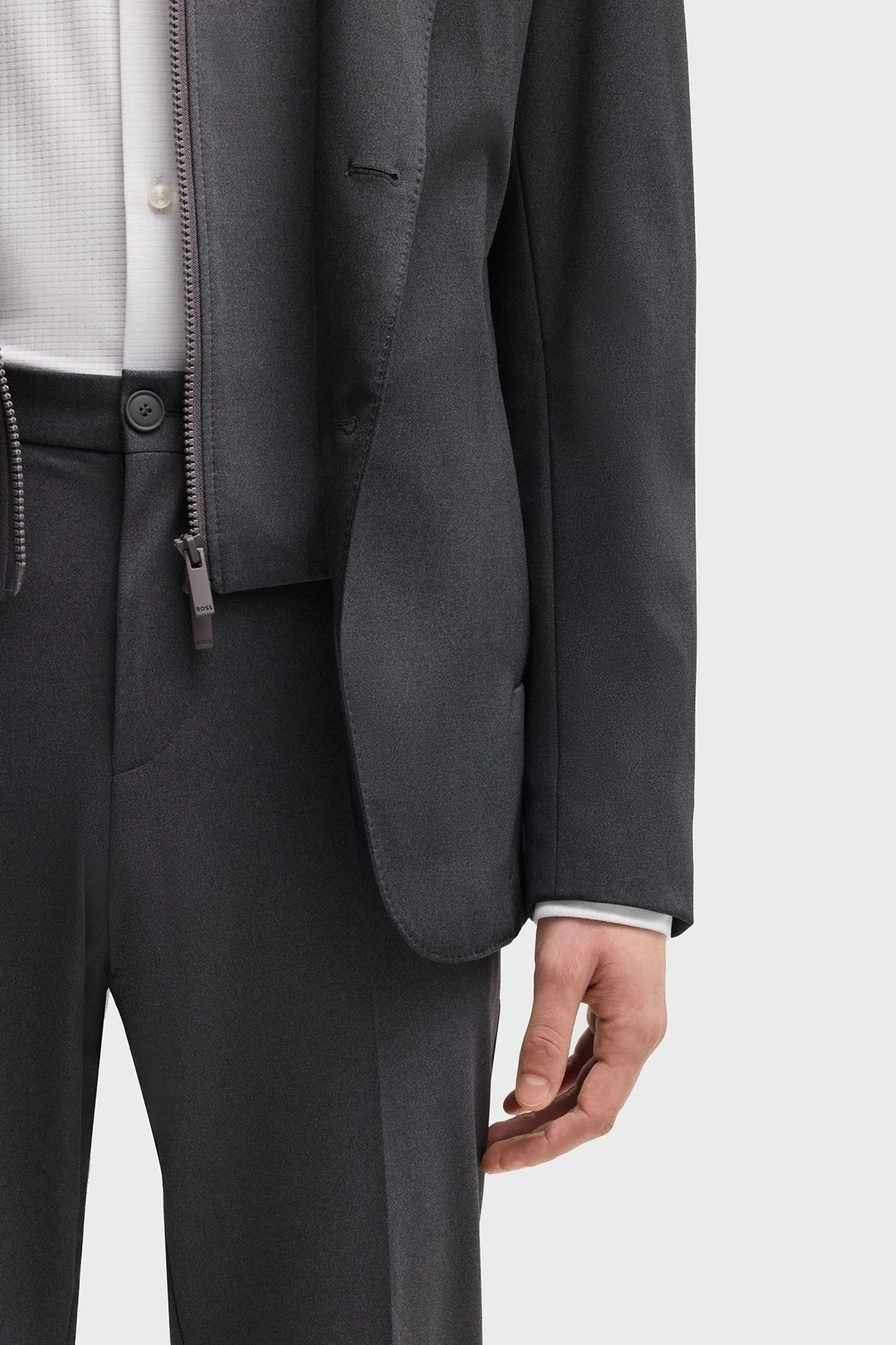 Boss Slim Fit Normal Bel Düz Paça Klasik Erkek Pantolon 50535048 041 GRİ - 3