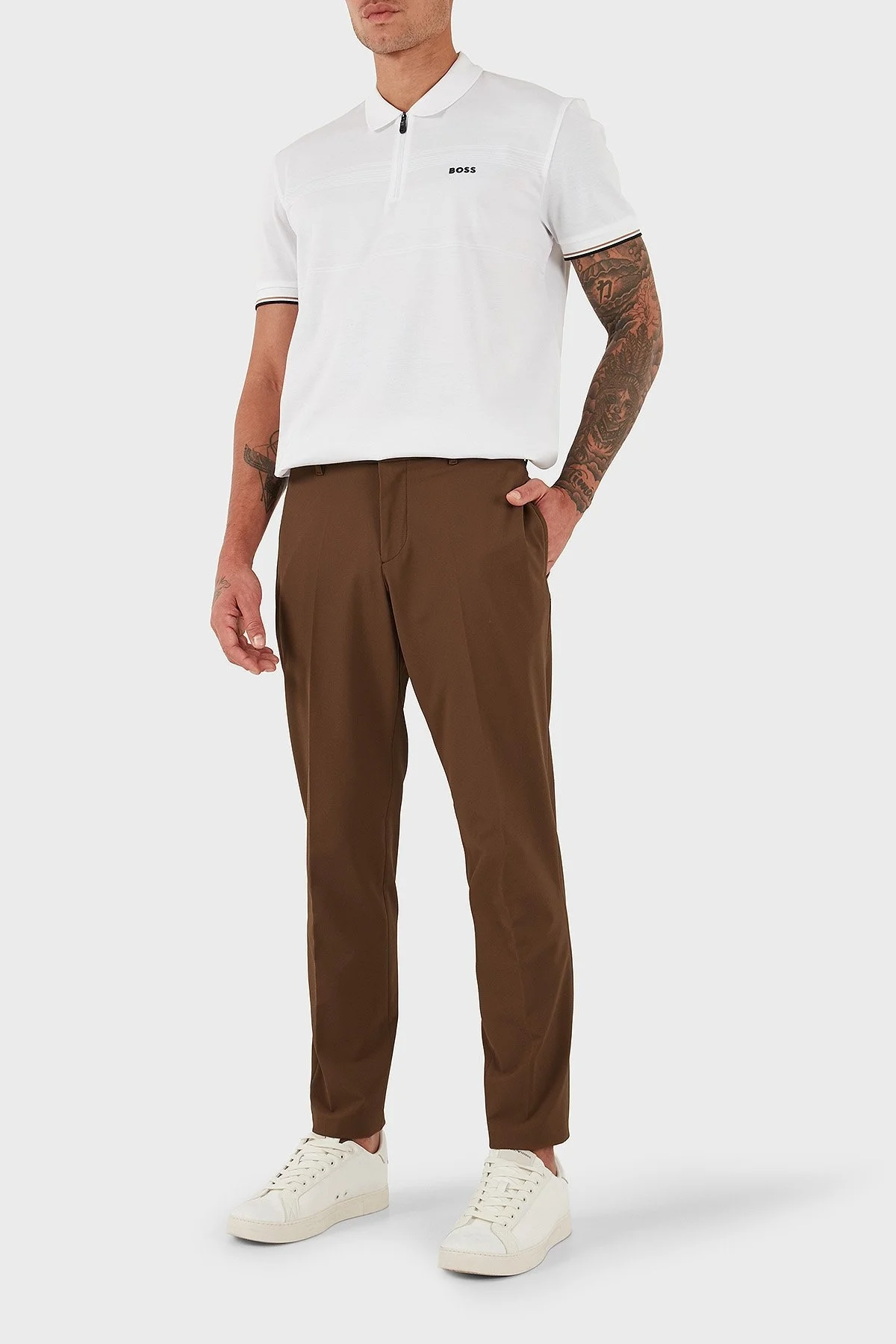 Boss Slim Fit Normal Bel Düz Paça Kumaş Erkek Pantolon 50543570 217 KAHVE - 1