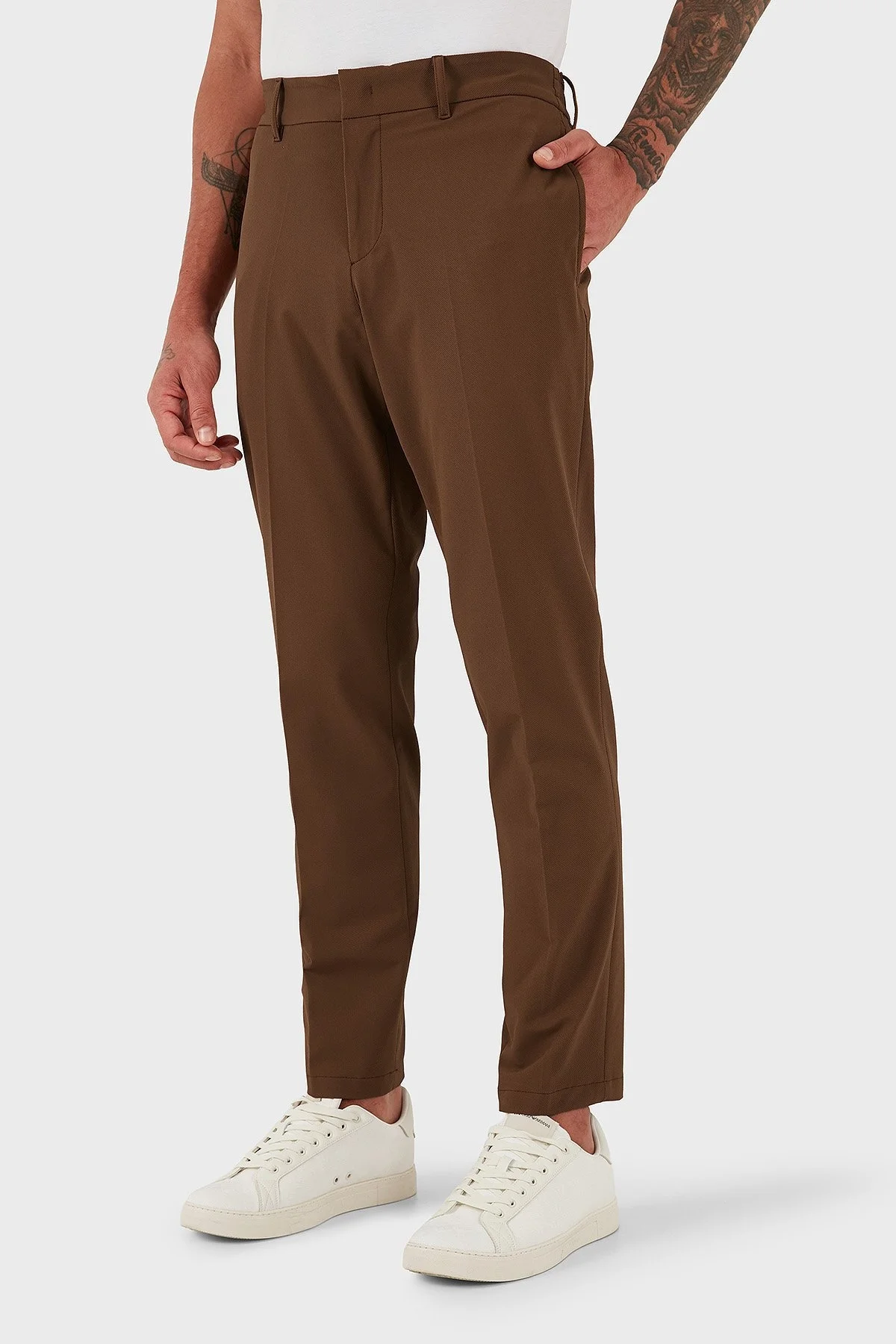 Boss Slim Fit Normal Bel Düz Paça Kumaş Erkek Pantolon 50543570 217 KAHVE - 4