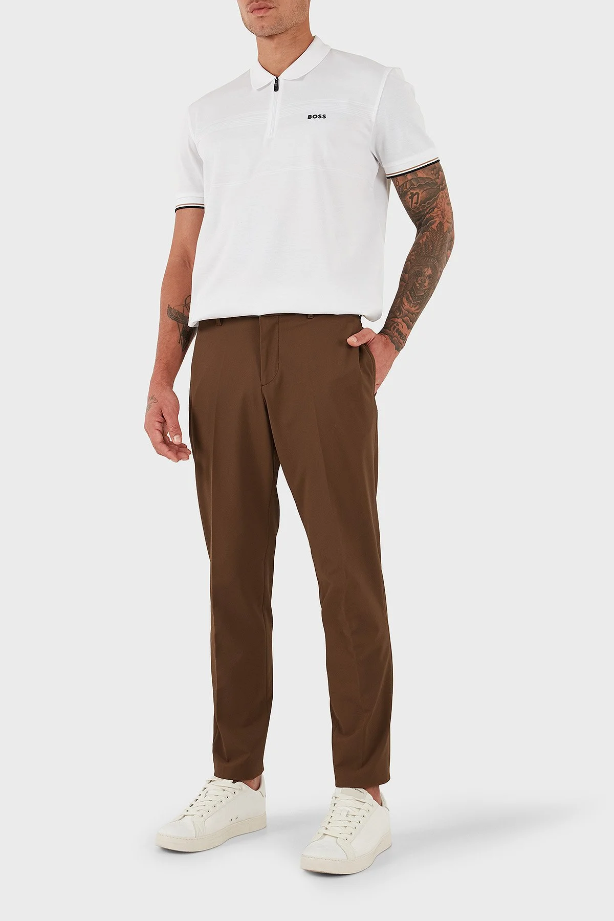 Boss Slim Fit Normal Bel Düz Paça Kumaş Erkek Pantolon 50543570 217 KAHVE - 1