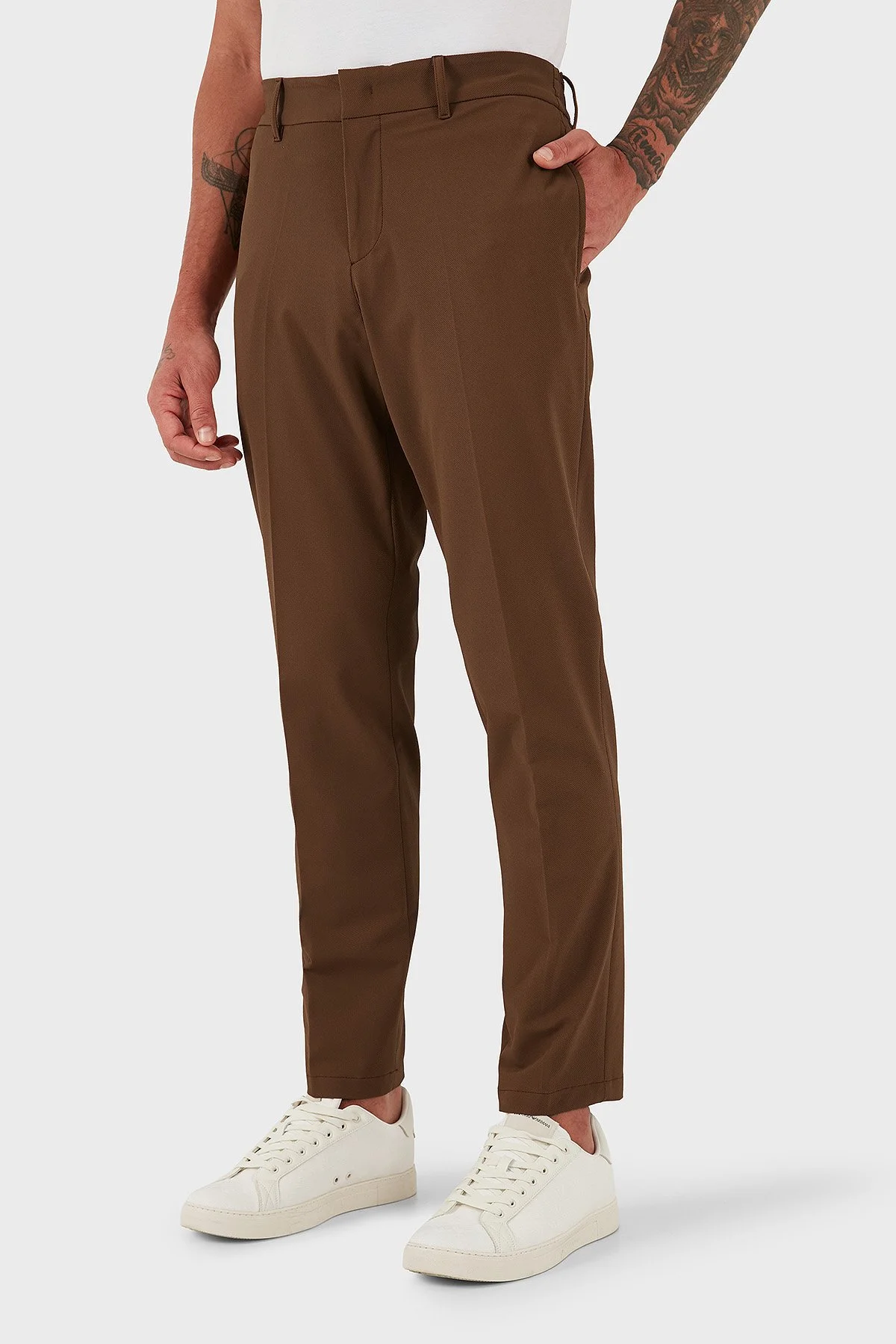 Boss Slim Fit Normal Bel Düz Paça Kumaş Erkek Pantolon 50543570 217 KAHVE - 4