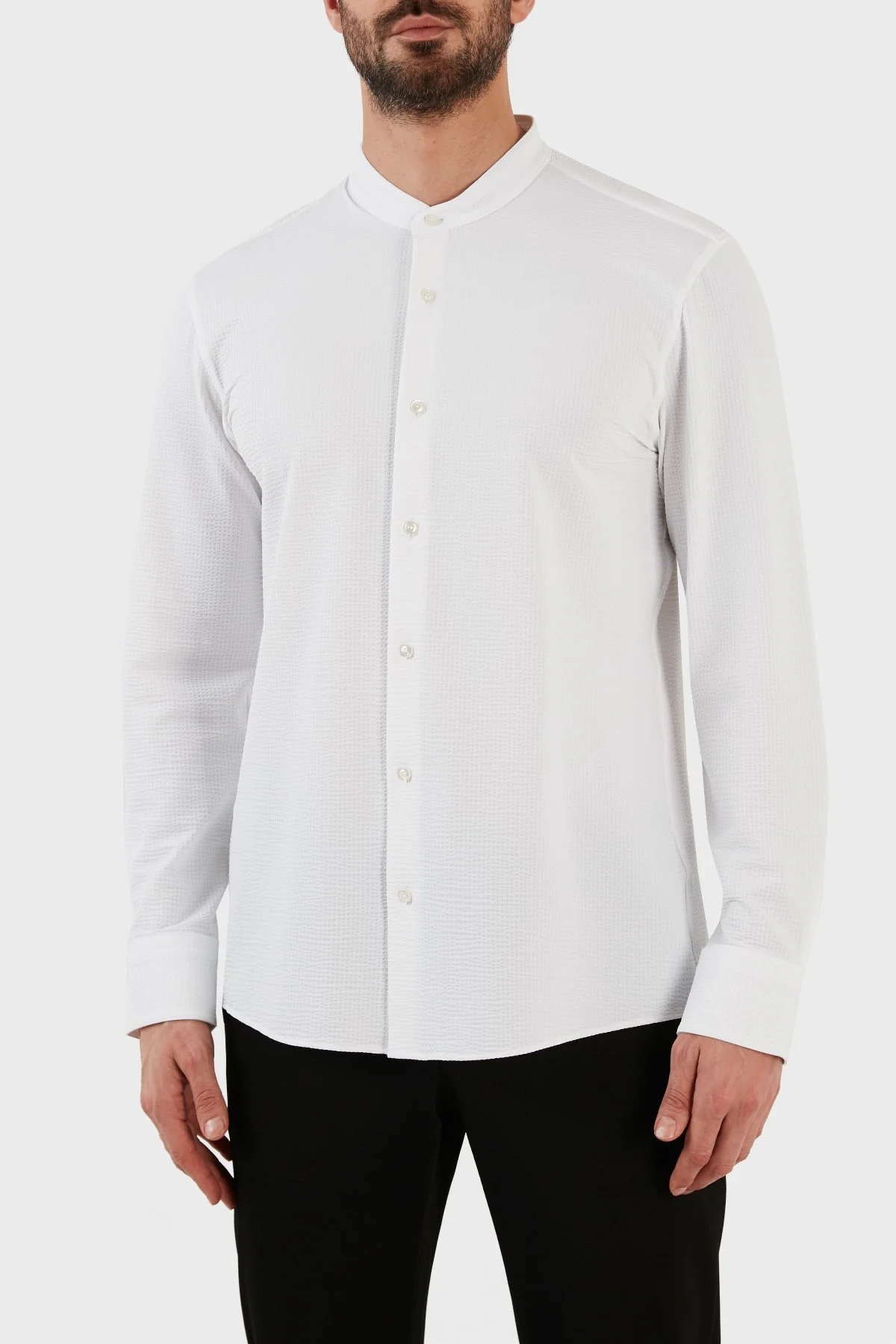 Boss Slim Fit Uzun Kollu Streç Erkek Gömlek 50491730 100 BEYAZ - 1