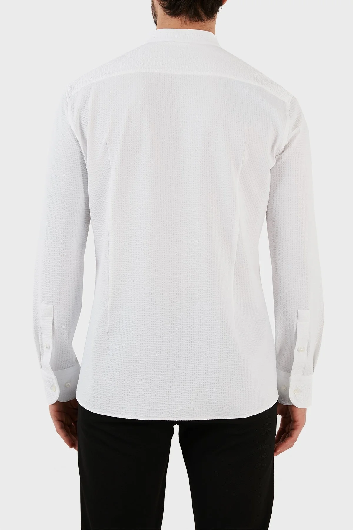 Boss Slim Fit Uzun Kollu Streç Erkek Gömlek 50491730 100 BEYAZ - 6