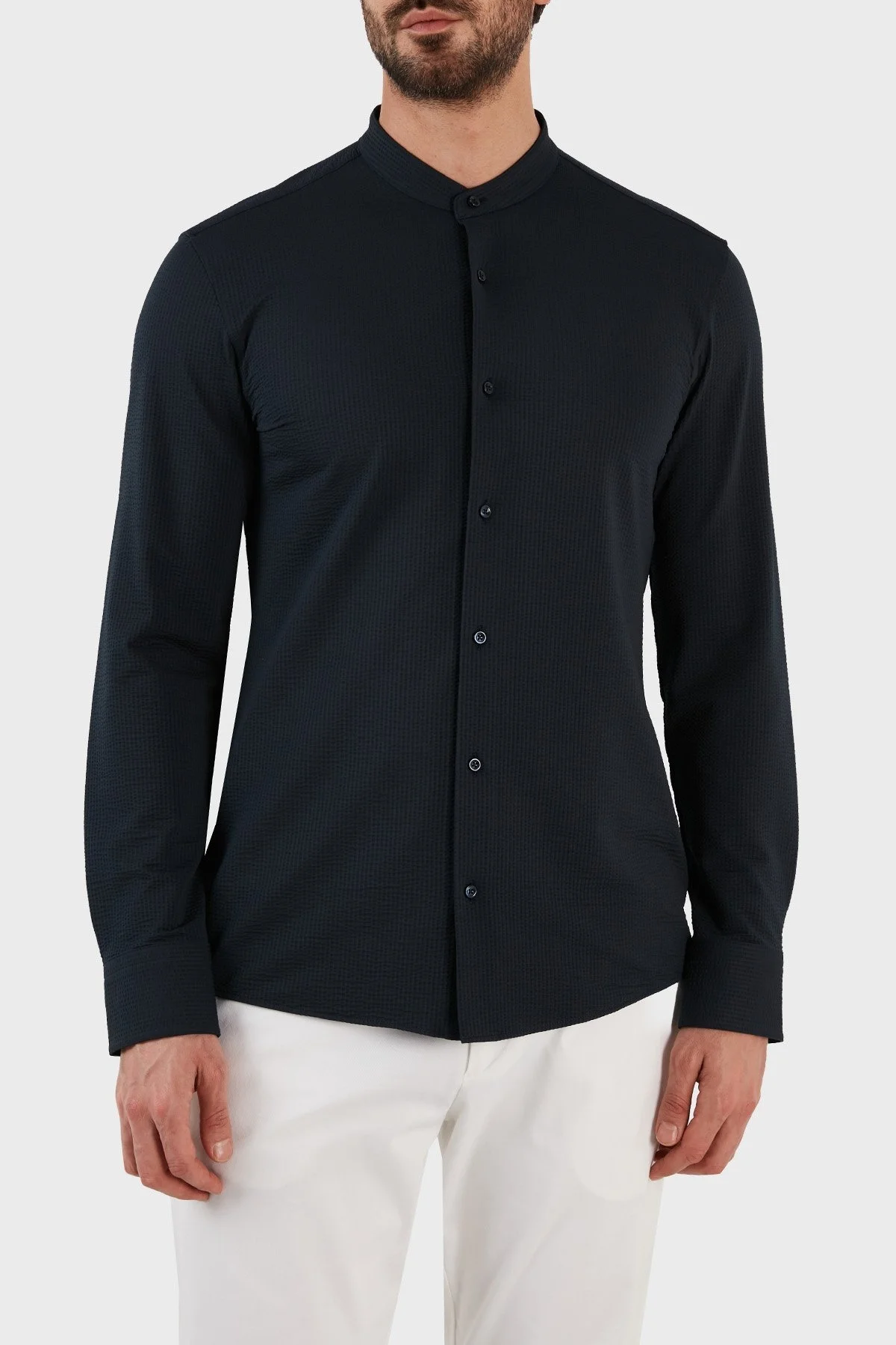 Boss Slim Fit Uzun Kollu Streç Erkek Gömlek 50491730 404 LACİVERT - 1