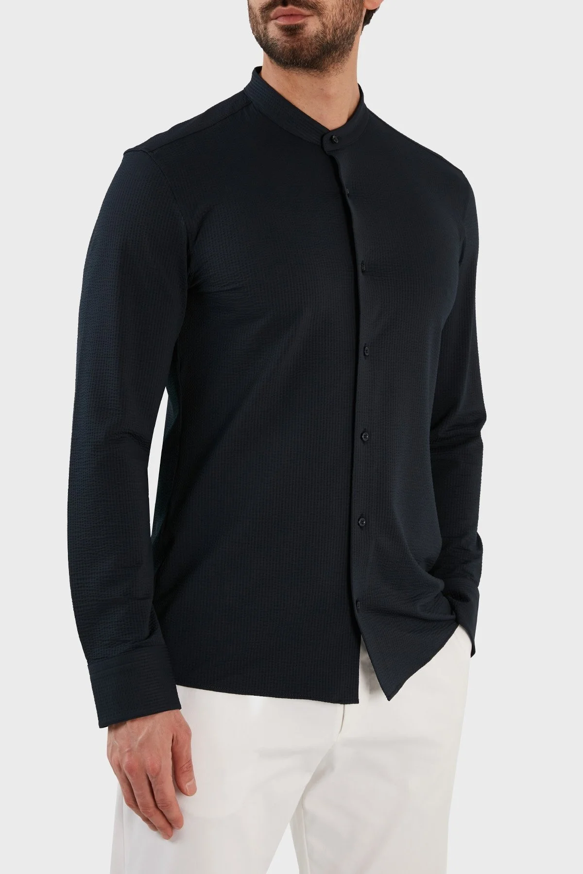 Boss Slim Fit Uzun Kollu Streç Erkek Gömlek 50491730 404 LACİVERT - 2