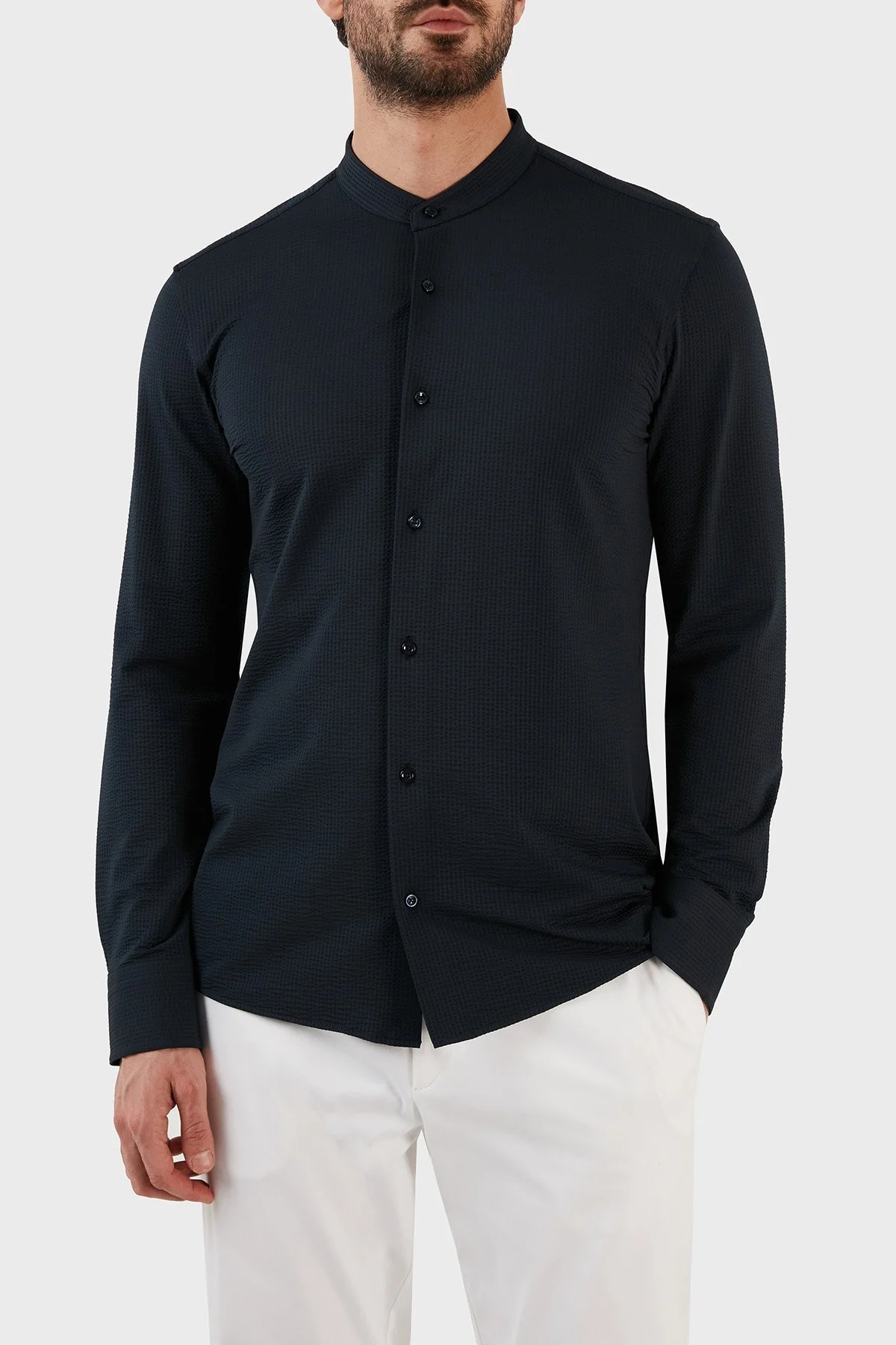 Boss Slim Fit Uzun Kollu Streç Erkek Gömlek 50491730 404 LACİVERT - 4