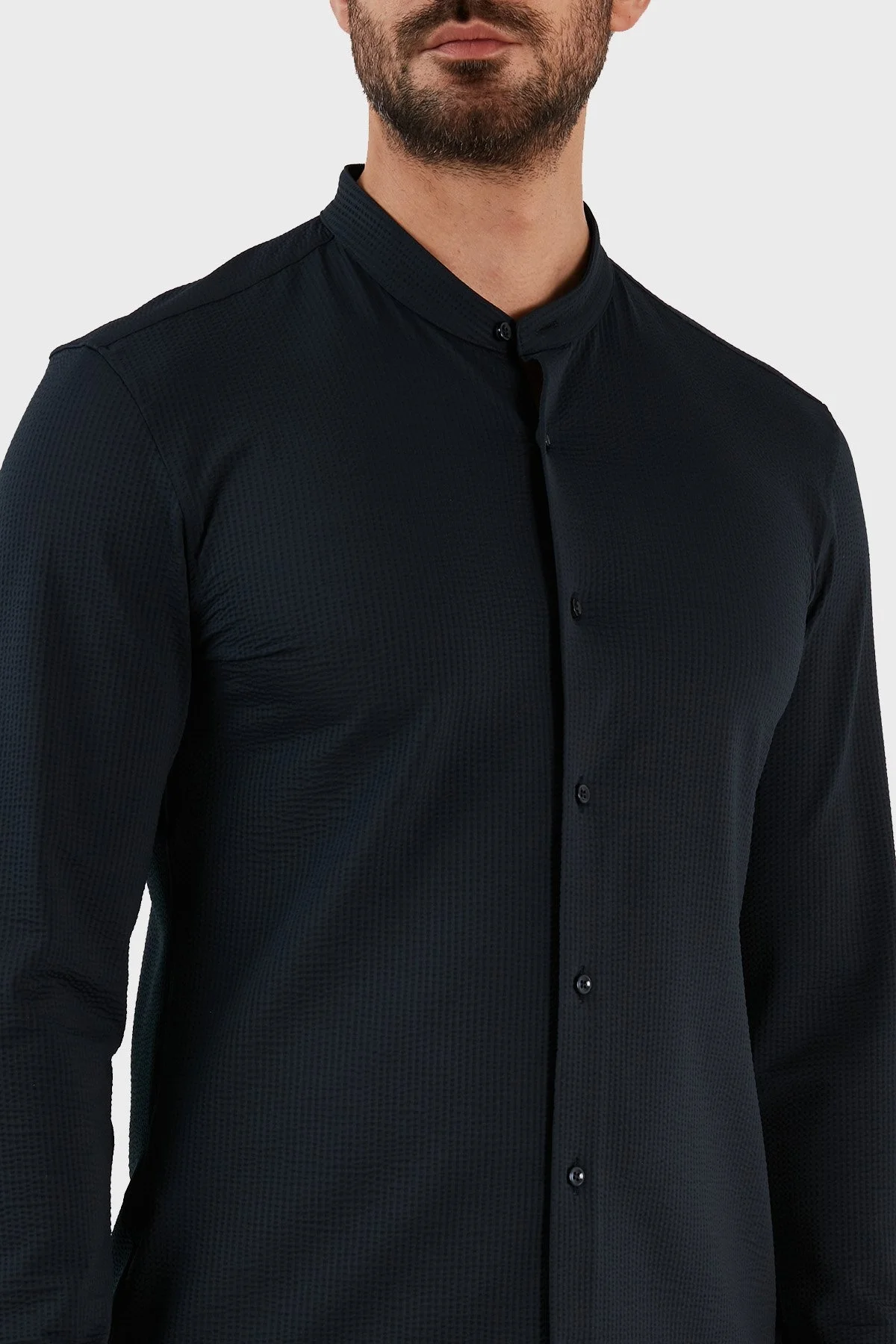 Boss Slim Fit Uzun Kollu Streç Erkek Gömlek 50491730 404 LACİVERT - 5