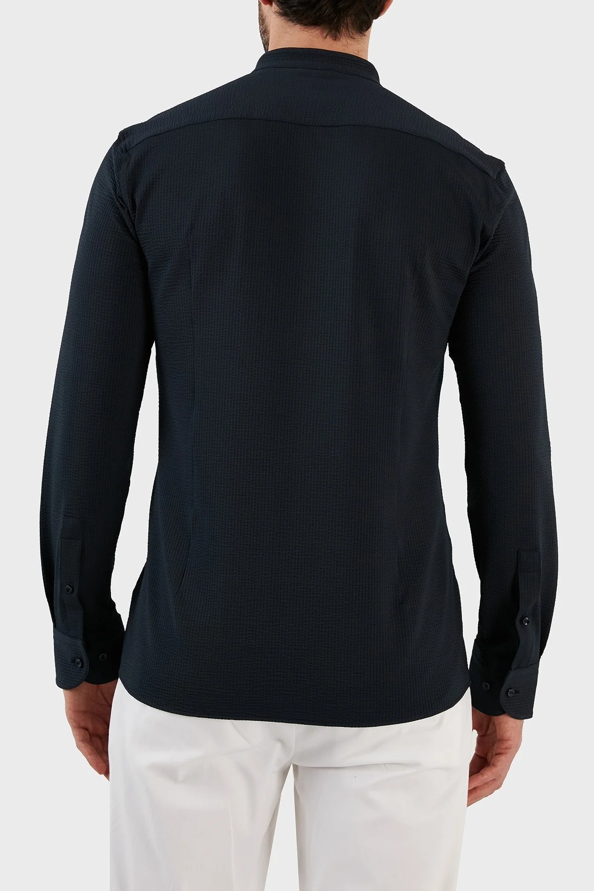 Boss Slim Fit Uzun Kollu Streç Erkek Gömlek 50491730 404 LACİVERT - 6