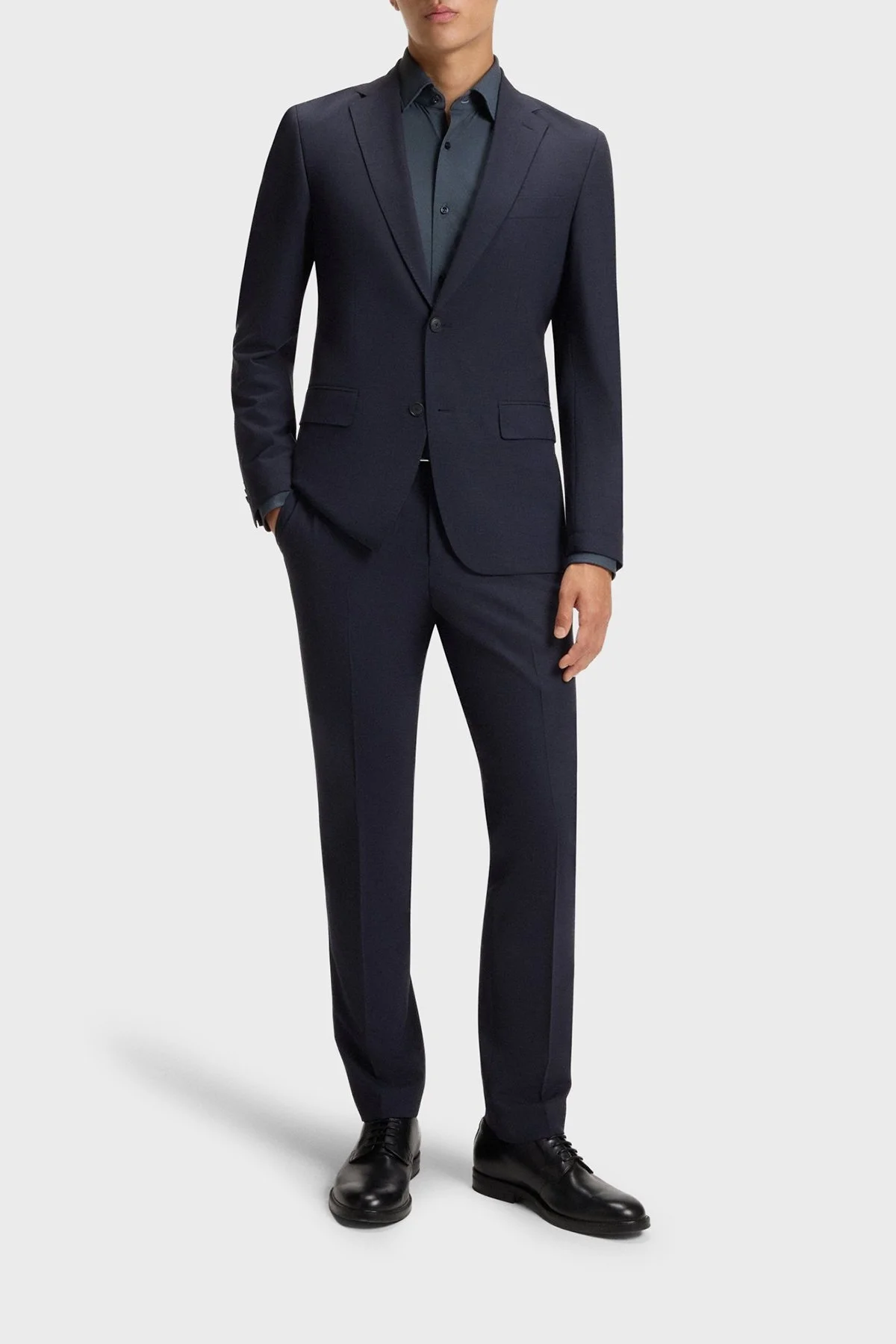 Boss Slim Fit Yaka Uzun Kollu Erkek Gömlek 50545428 404 LACİVERT - 2