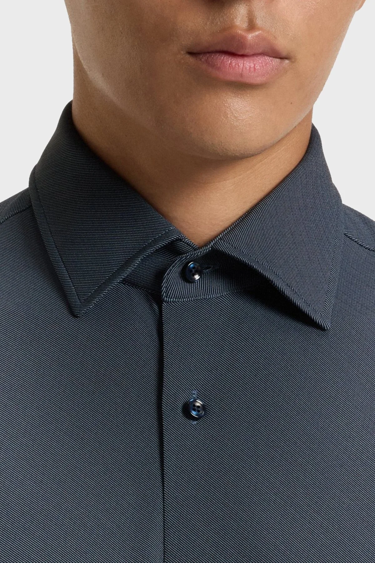 Boss Slim Fit Yaka Uzun Kollu Erkek Gömlek 50545428 404 LACİVERT - 4