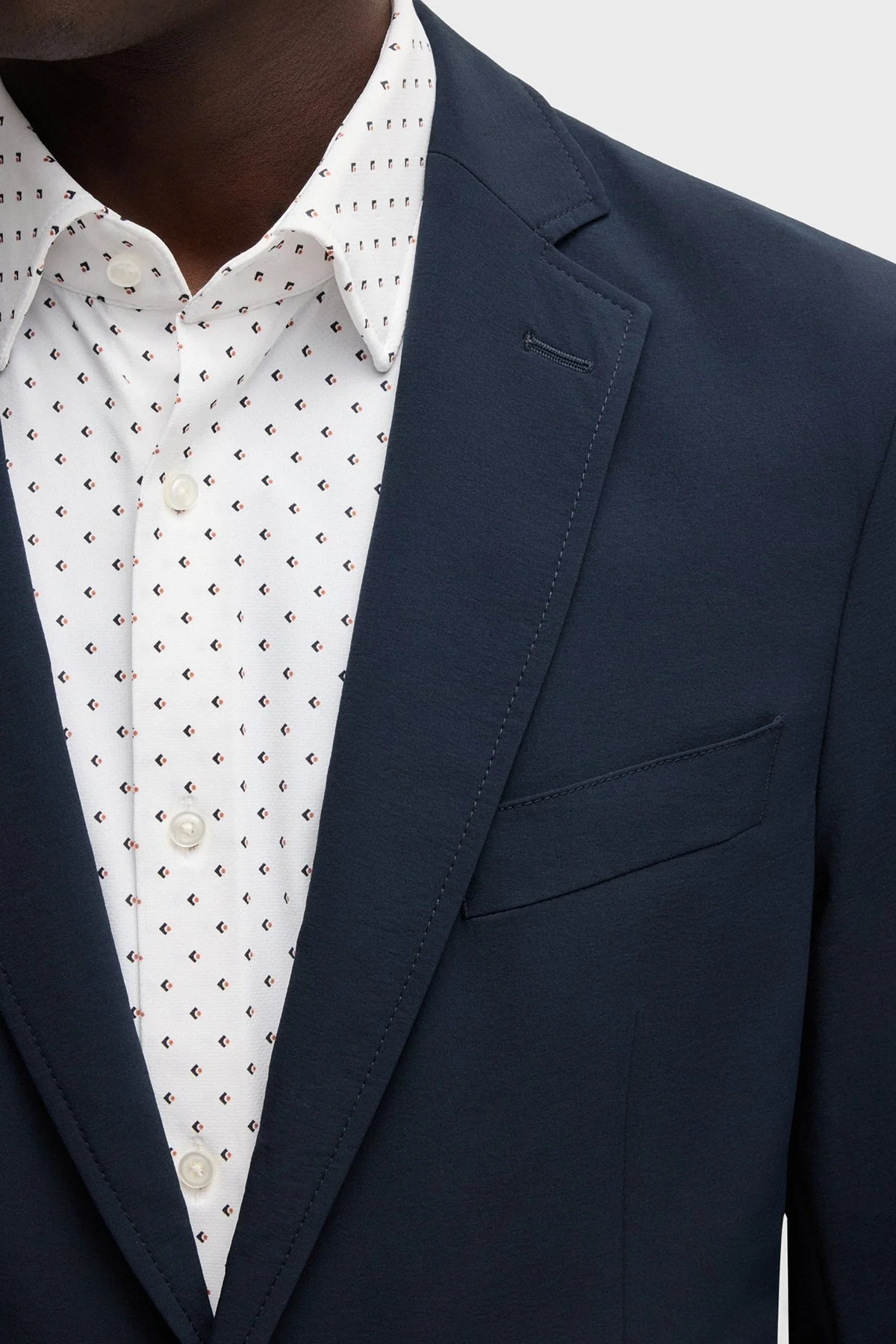 Boss Softshell Kumaş Slim Fit Mono Yaka Klasik Erkek Ceket 50538635 404 LACİVERT - 4