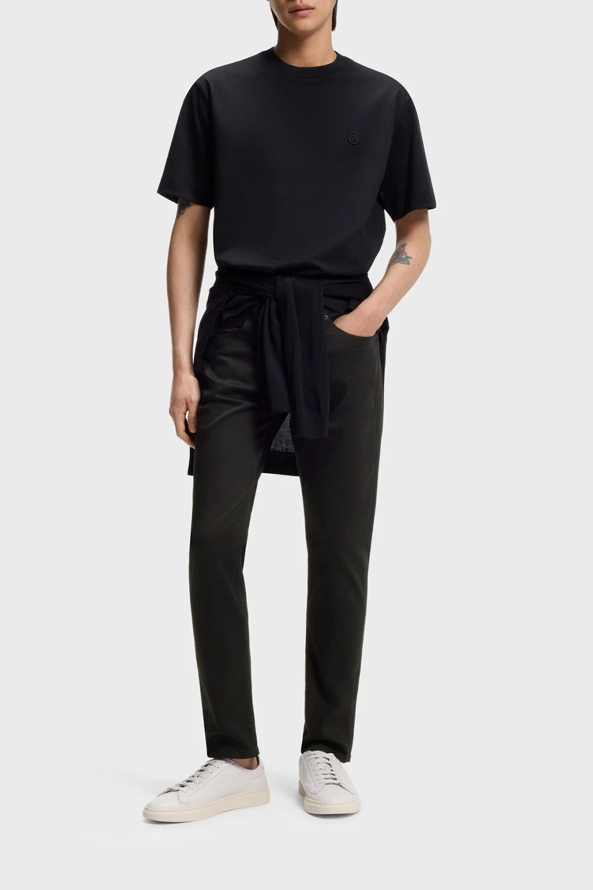 Boss Solmaya Dayanıklı Slim Fit Dar Paça Erkek Kot Pantolon 50553954 001 SİYAH - 2