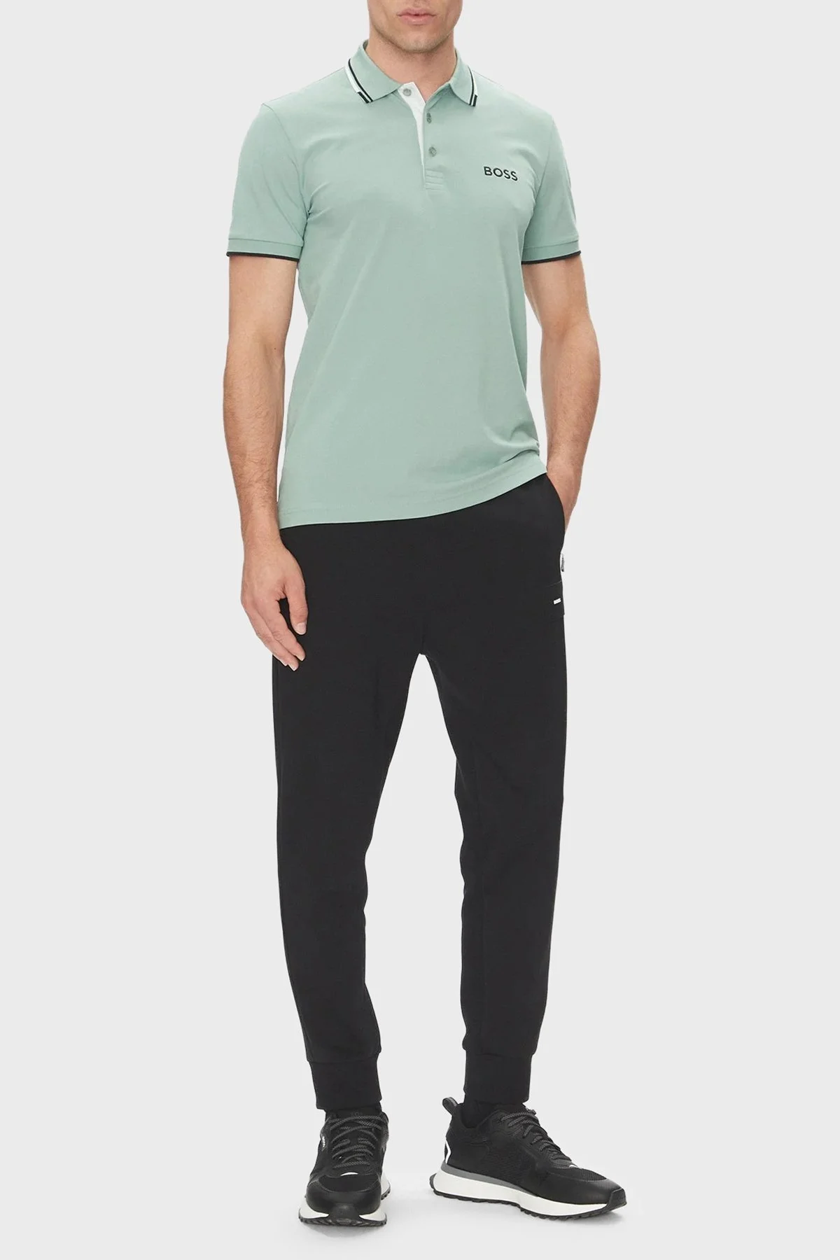 Boss Steç Pamuklu Regular Fit Normal Bel Ribanalı Paça Jogger Erkek Pantolon 50537198 001 SİYAH - 6