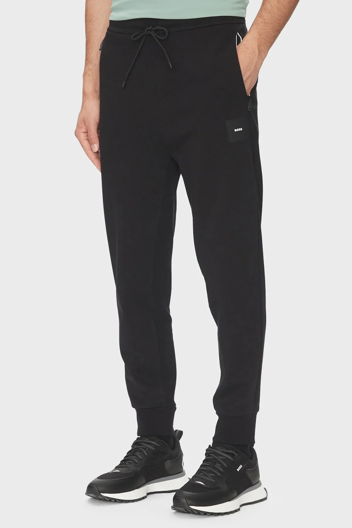 Boss Steç Pamuklu Regular Fit Normal Bel Ribanalı Paça Jogger Erkek Pantolon 50537198 001 SİYAH - 7