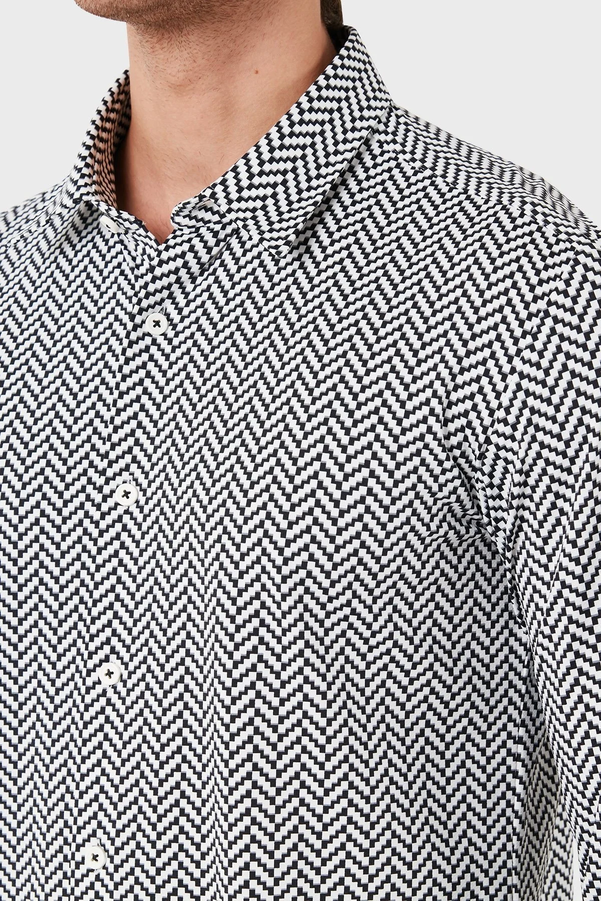 Boss Streç Desenli Regular Fit Erkek Gömlek 50522068 001 SİYAH - 12