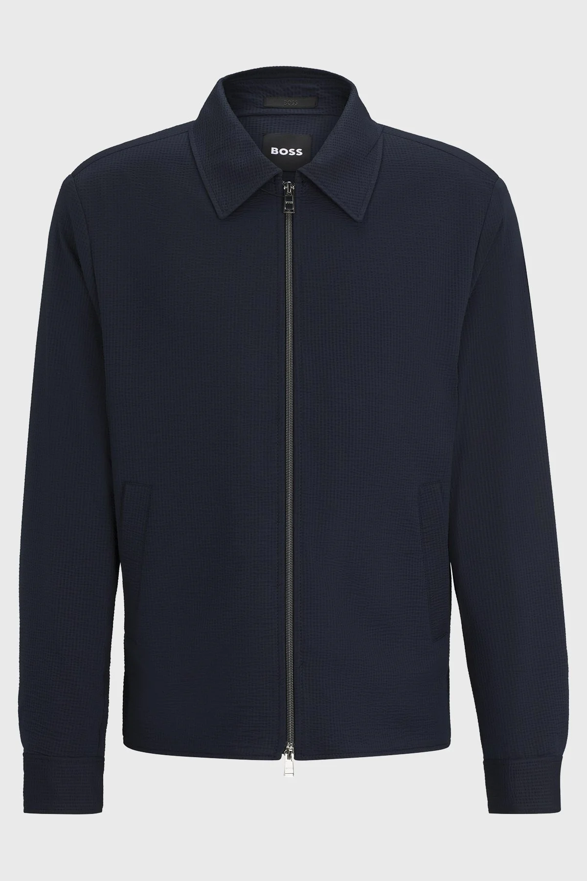 Boss Streç Gofre Kumaştan Slim Fit Erkek Ceket 50514607 404 LACİVERT - 12