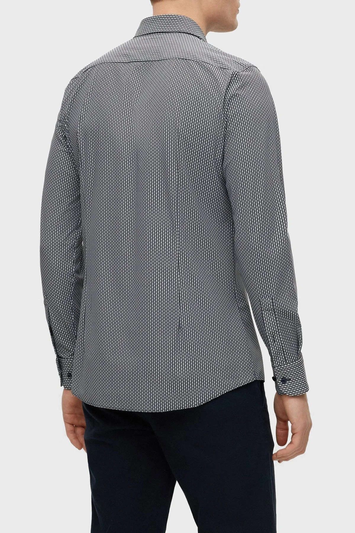 Boss Streç Jarse Slim Fit Erkek Gömlek 50490357 404 LACİVERT - 2