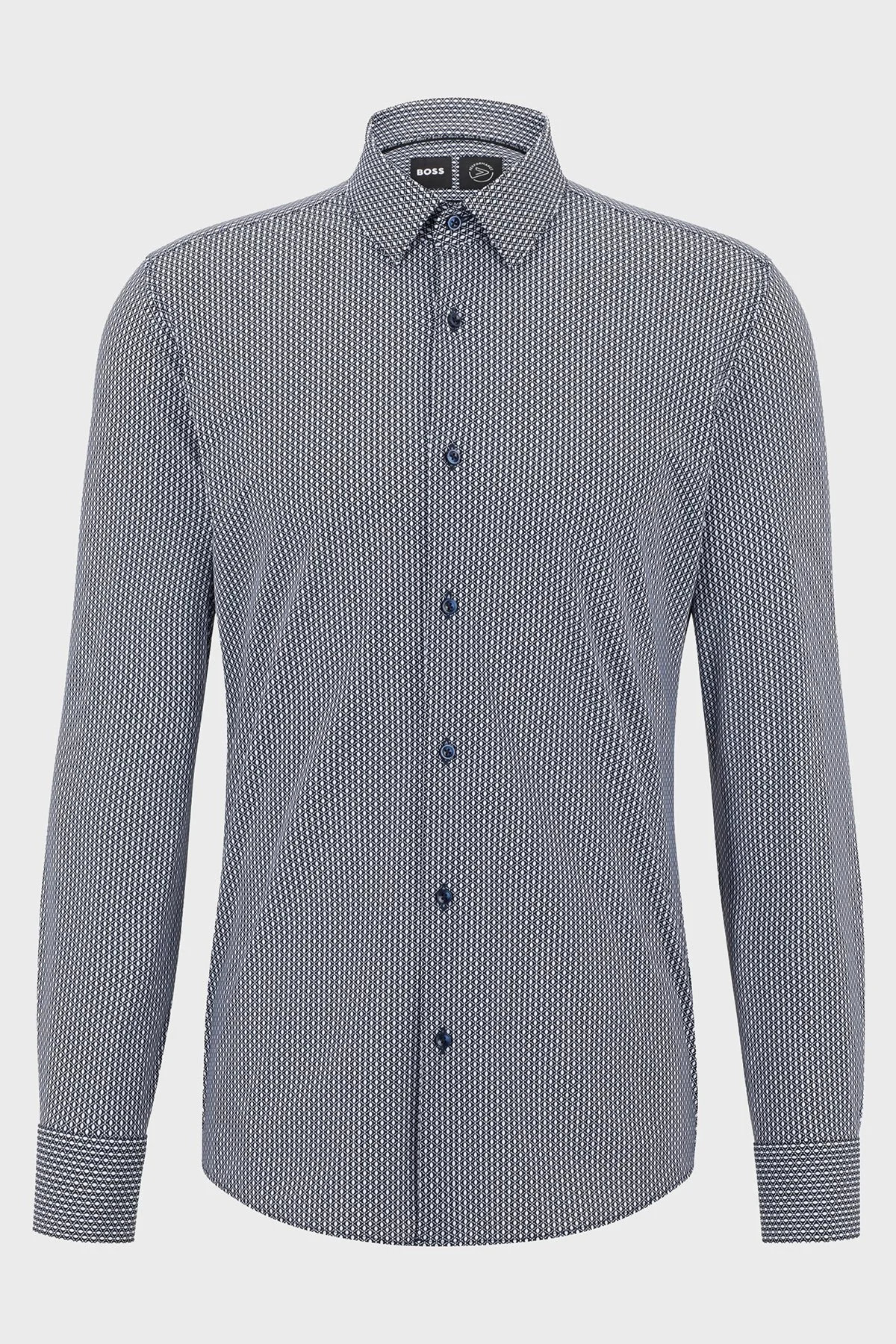 Boss Streç Jarse Slim Fit Erkek Gömlek 50490357 404 LACİVERT - 6