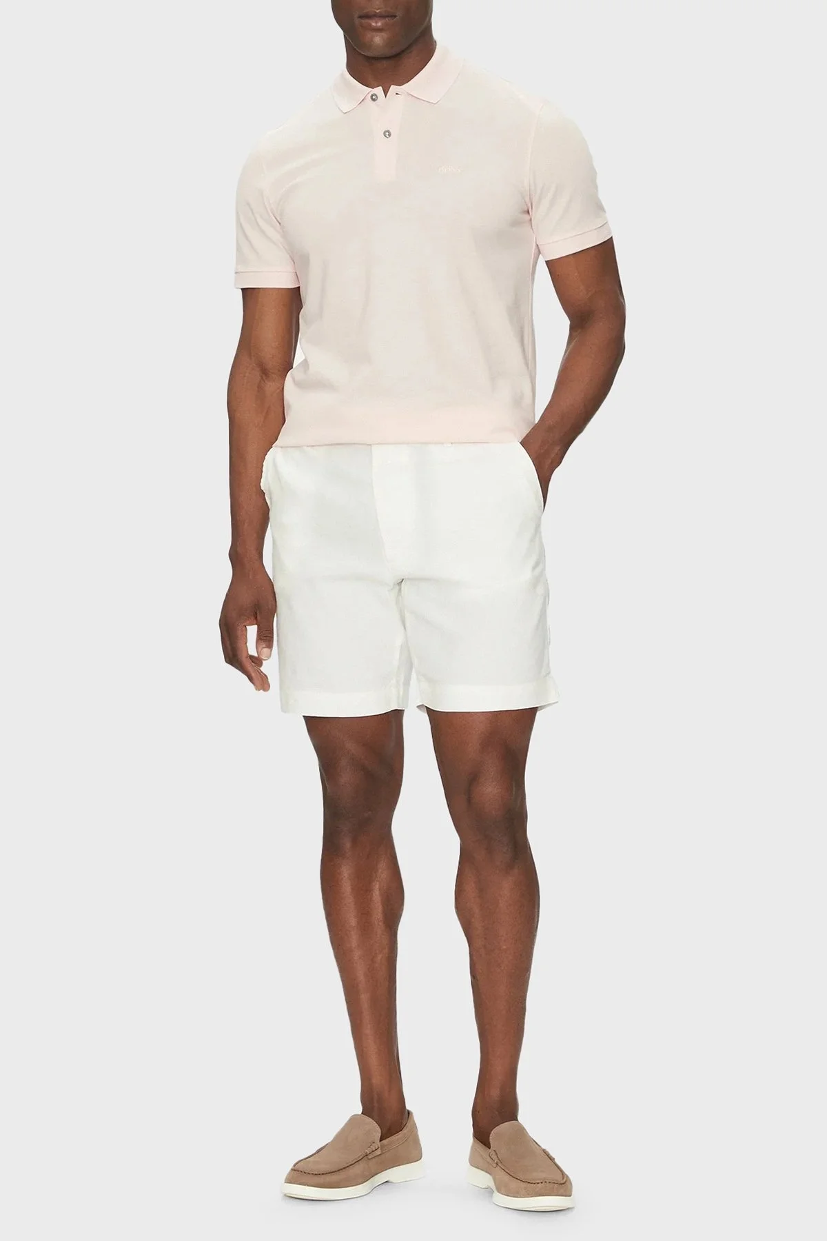 Boss Streç Keten Karışımlı Regular Fit Normal Bel Erkek Short 50538016 100 BEYAZ - 2