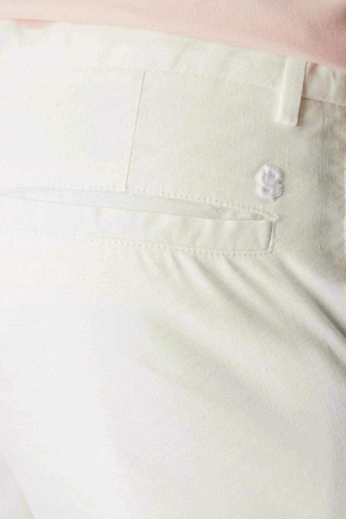 Boss Streç Keten Karışımlı Regular Fit Normal Bel Erkek Short 50538016 100 BEYAZ - 5