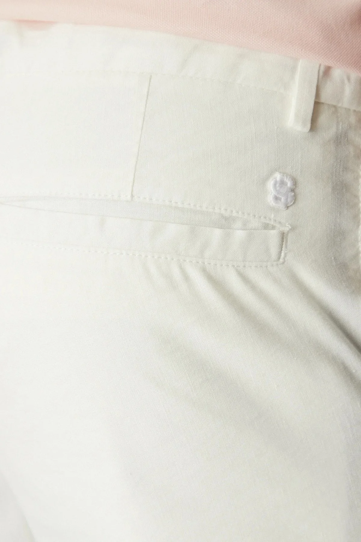 Boss Streç Keten Karışımlı Regular Fit Normal Bel Erkek Short 50538016 100 BEYAZ - 5