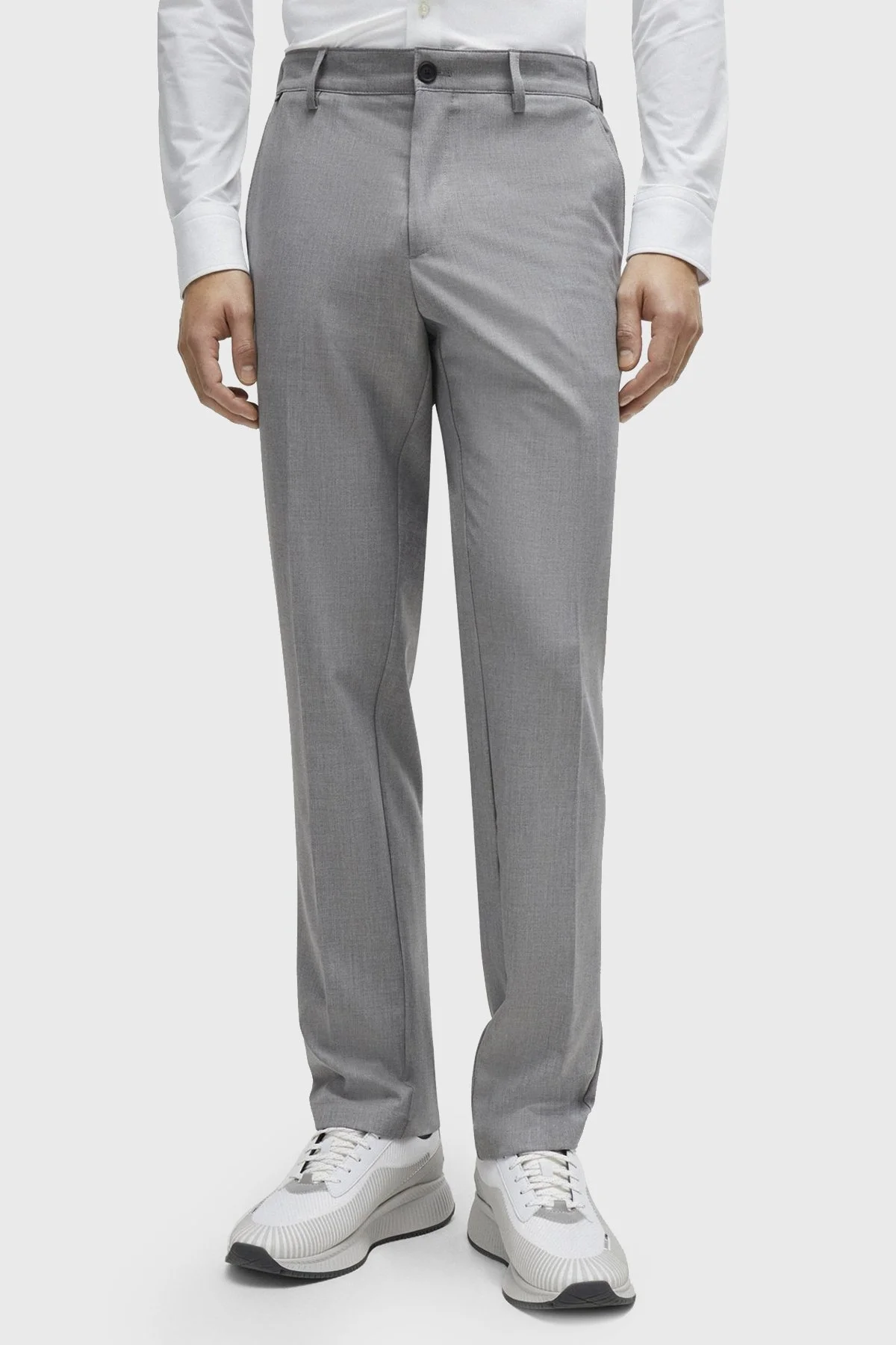 Boss Streç Kumaş Slim Fit Erkek Pantolon 50508198 041 GRİ - 1