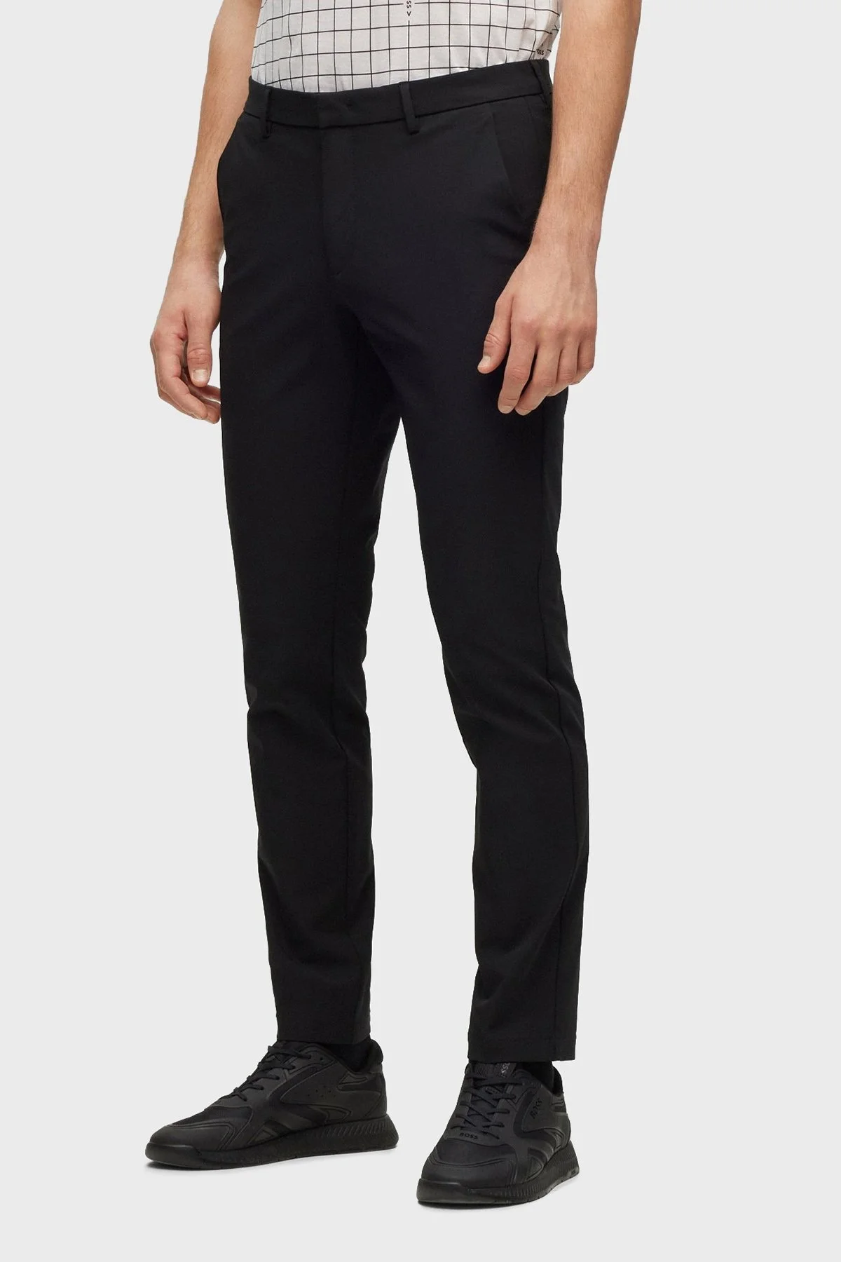 Boss Streç Kumaştan Normal Bel Slim Fit Cepli Erkek Pantolon 50491755 001 SİYAH - 2