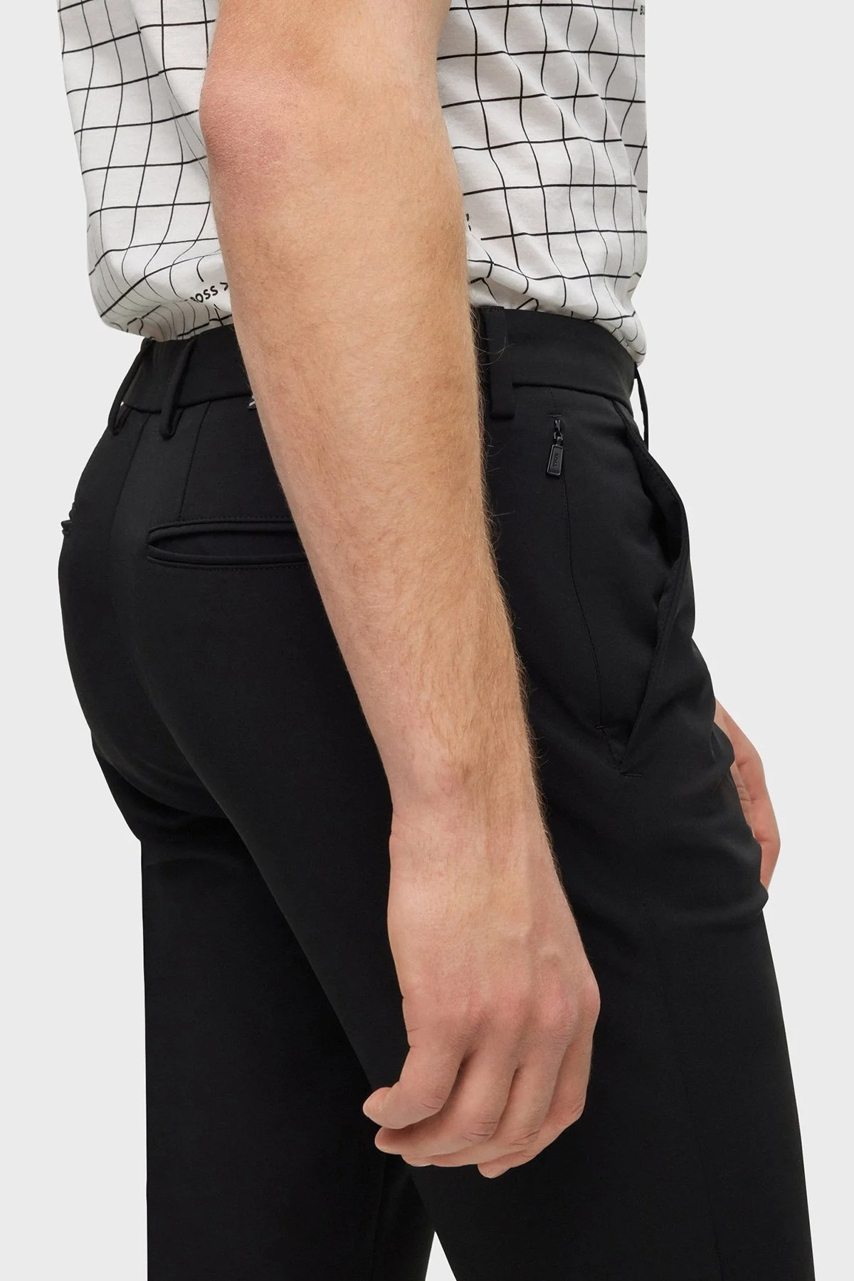 Boss Streç Kumaştan Normal Bel Slim Fit Cepli Erkek Pantolon 50491755 001 SİYAH - 4