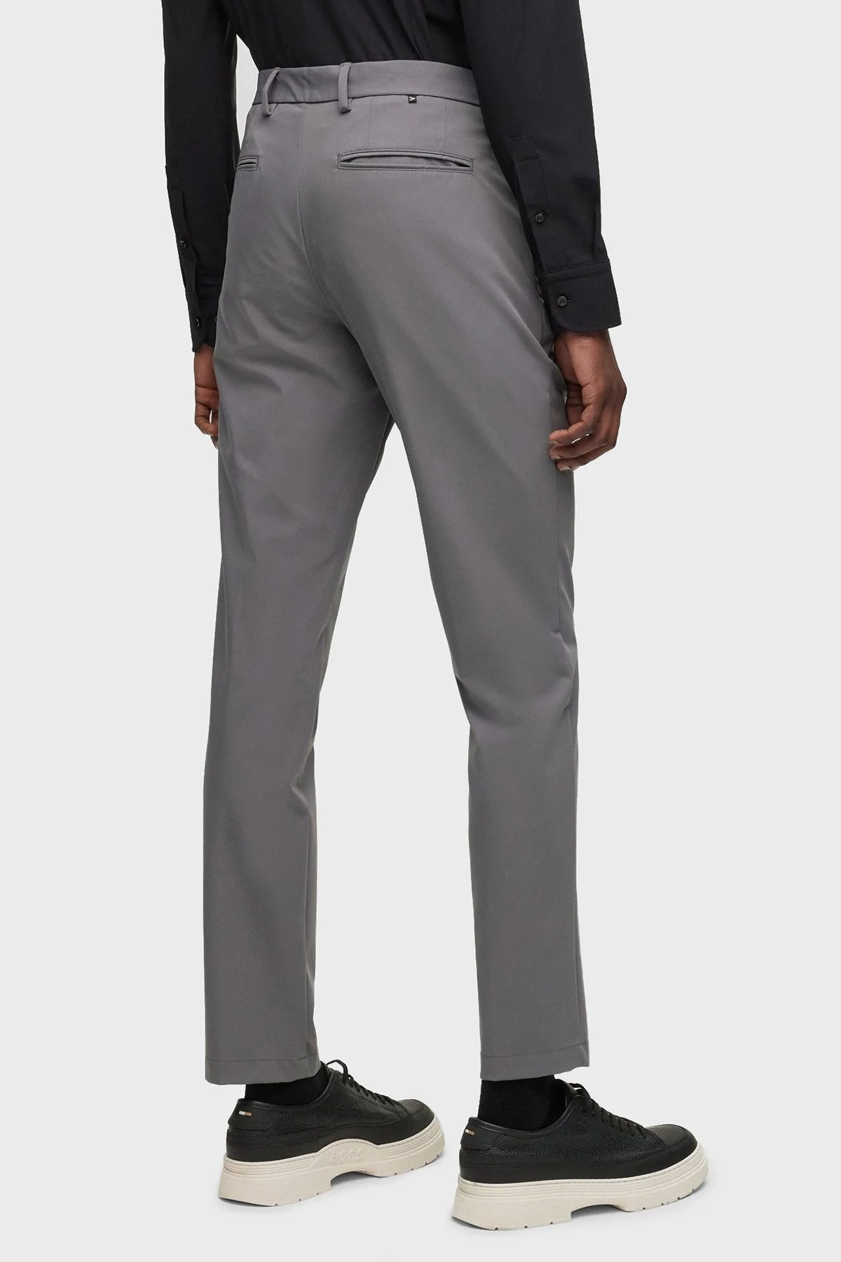 Boss Streç Kumaştan Normal Bel Slim Fit Cepli Erkek Pantolon 50491755 029 GRİ - 3
