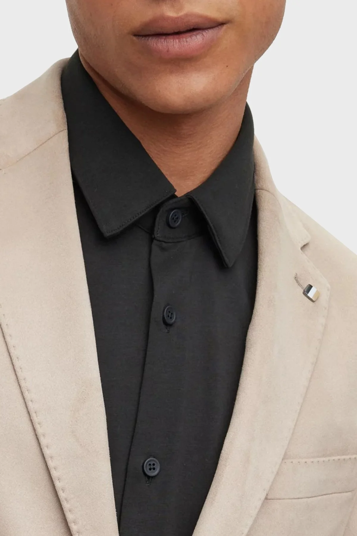 Boss Streç Kumaştan Slim Fit Astarsız Blazer Erkek Ceket 50489419 271 BEJ - 4