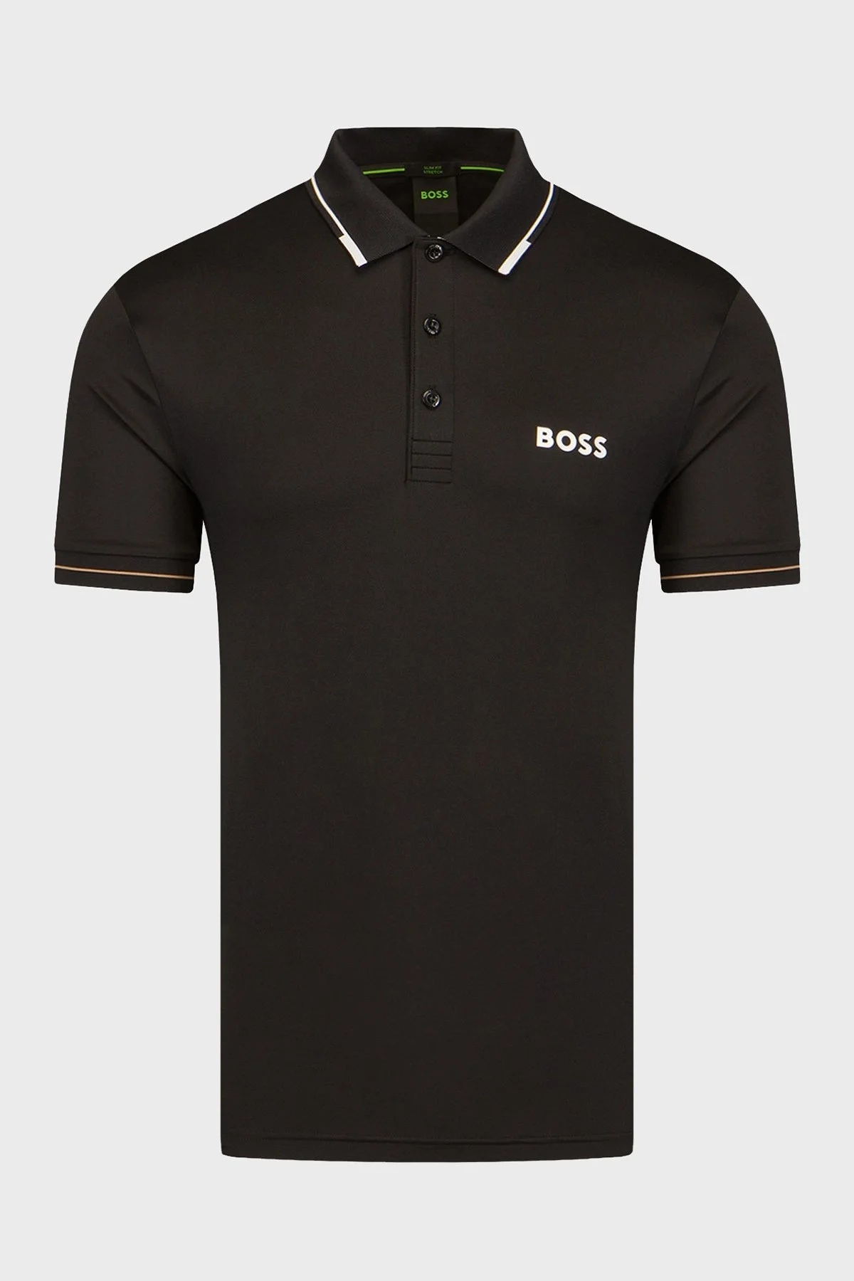 Boss Streç Logo Baskılı Regular Fit Düğmeli Erkek Polo Yaka T Shirt 50506203 001 SİYAH - 12