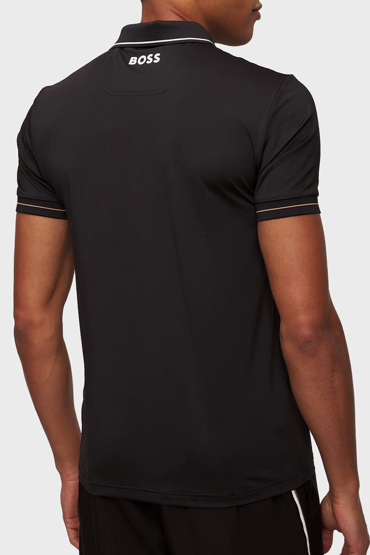 Boss Streç Logo Baskılı Regular Fit Düğmeli Erkek Polo Yaka T Shirt 50506203 001 SİYAH - 3
