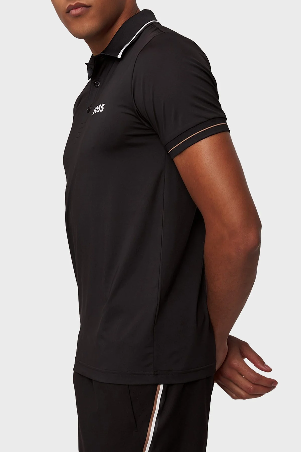 Boss Streç Logo Baskılı Regular Fit Düğmeli Erkek Polo Yaka T Shirt 50506203 001 SİYAH - 4