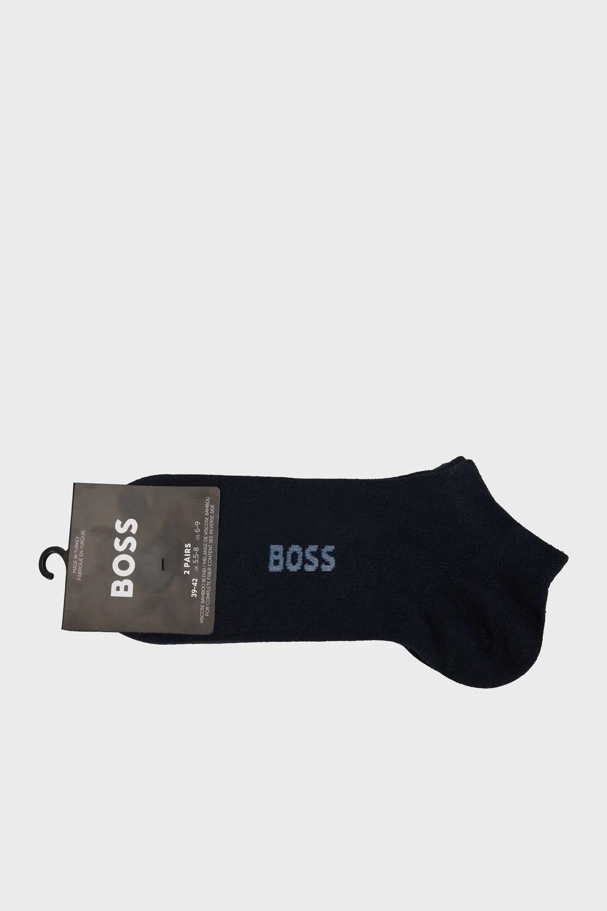 Boss Streç Logolu Bilek Boy 2 Pack Erkek Çorap 50538188 401 LACİVERT - 1