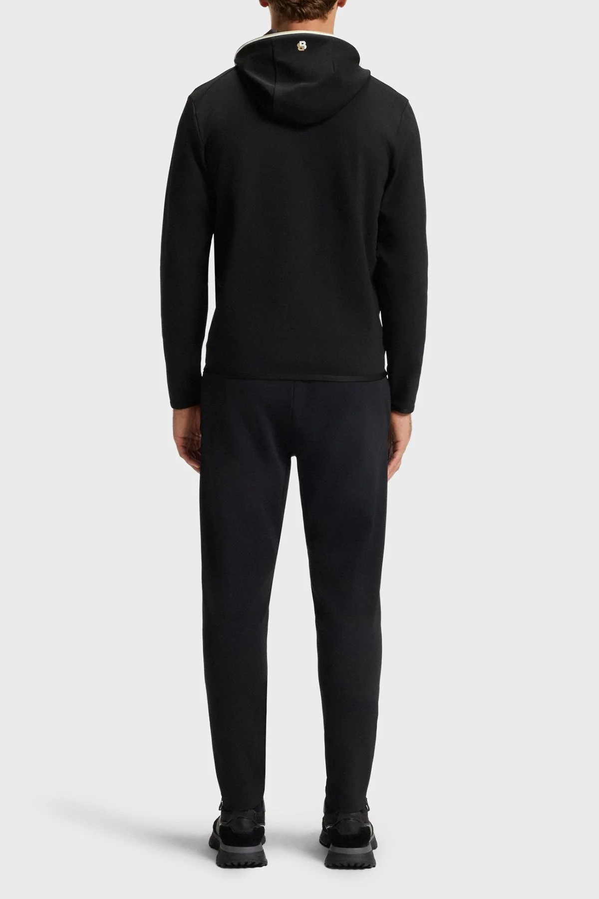 Boss Streç Logolu Regular Fit Kapüşonlu Erkek Sweat 50542948 001 SİYAH - 3