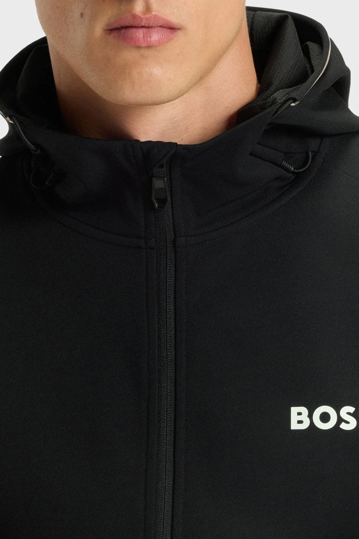 Boss Streç Logolu Regular Fit Kapüşonlu Erkek Sweat 50542948 001 SİYAH - 4