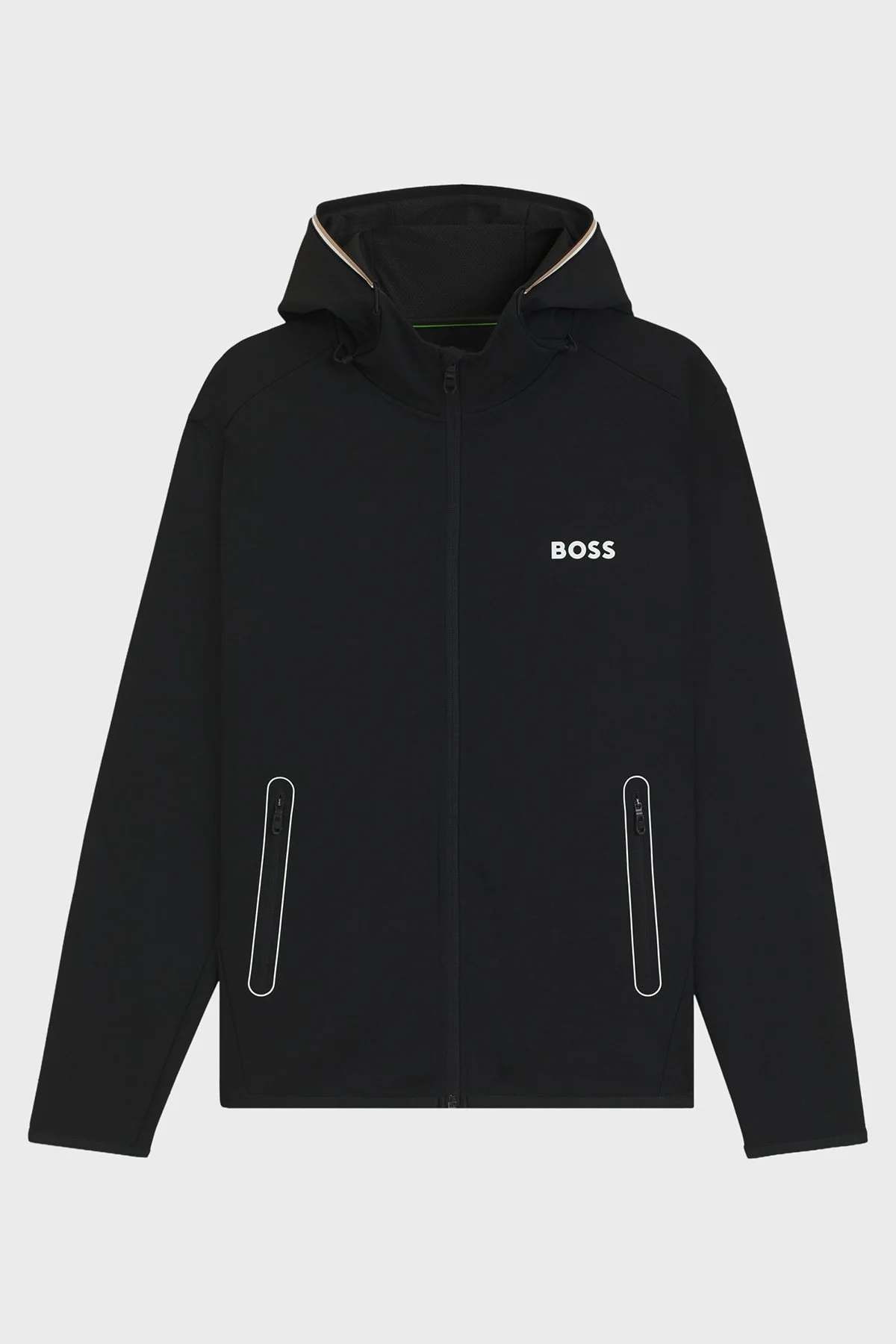 Boss Streç Logolu Regular Fit Kapüşonlu Erkek Sweat 50542948 001 SİYAH - 5