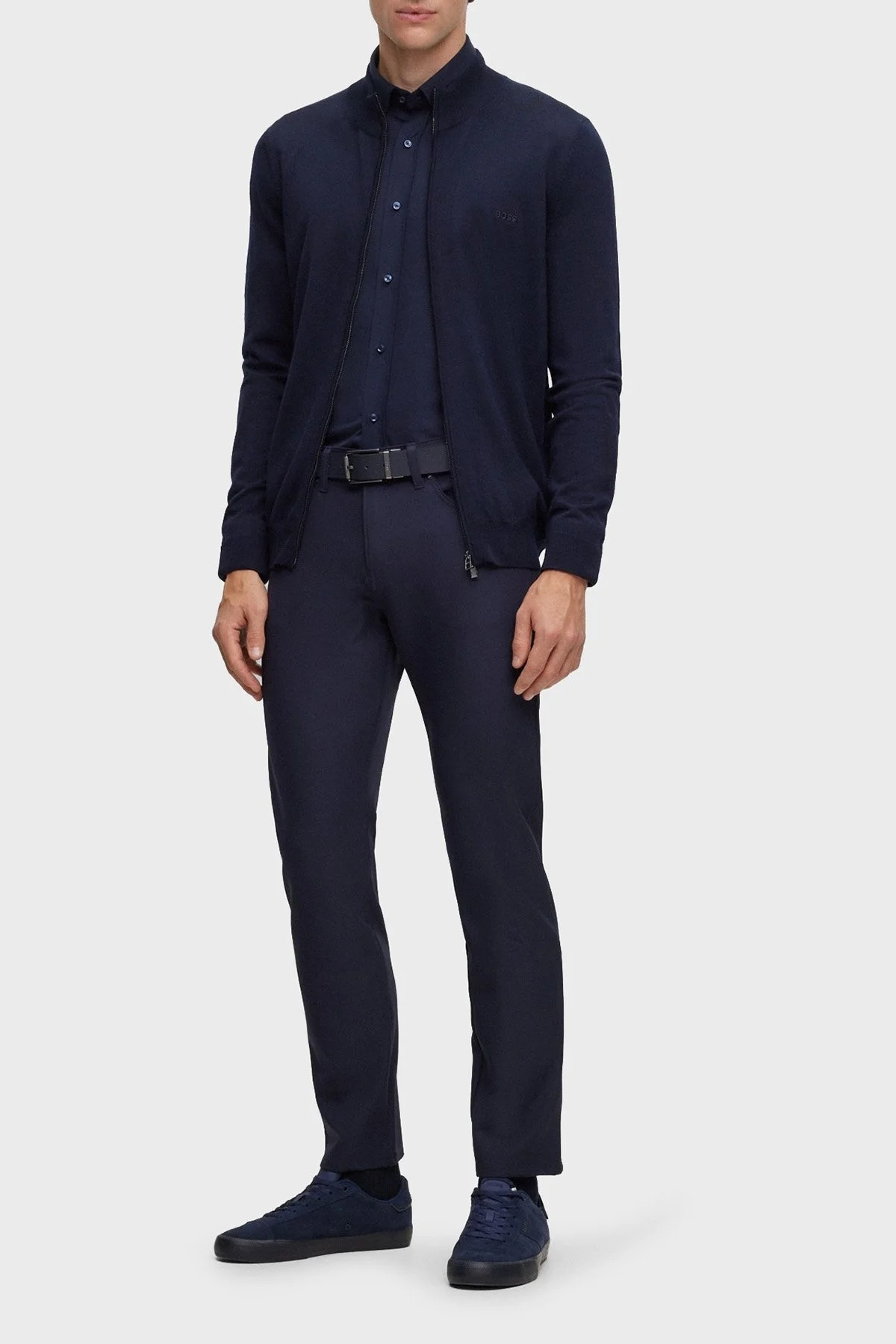 Boss P-Delaware 3-1-20 Streç Normal Bel Slim Fit Dar Paça Jeans Erkek Kot Pantolon 50498136 404 KOYU MAVİ - 2